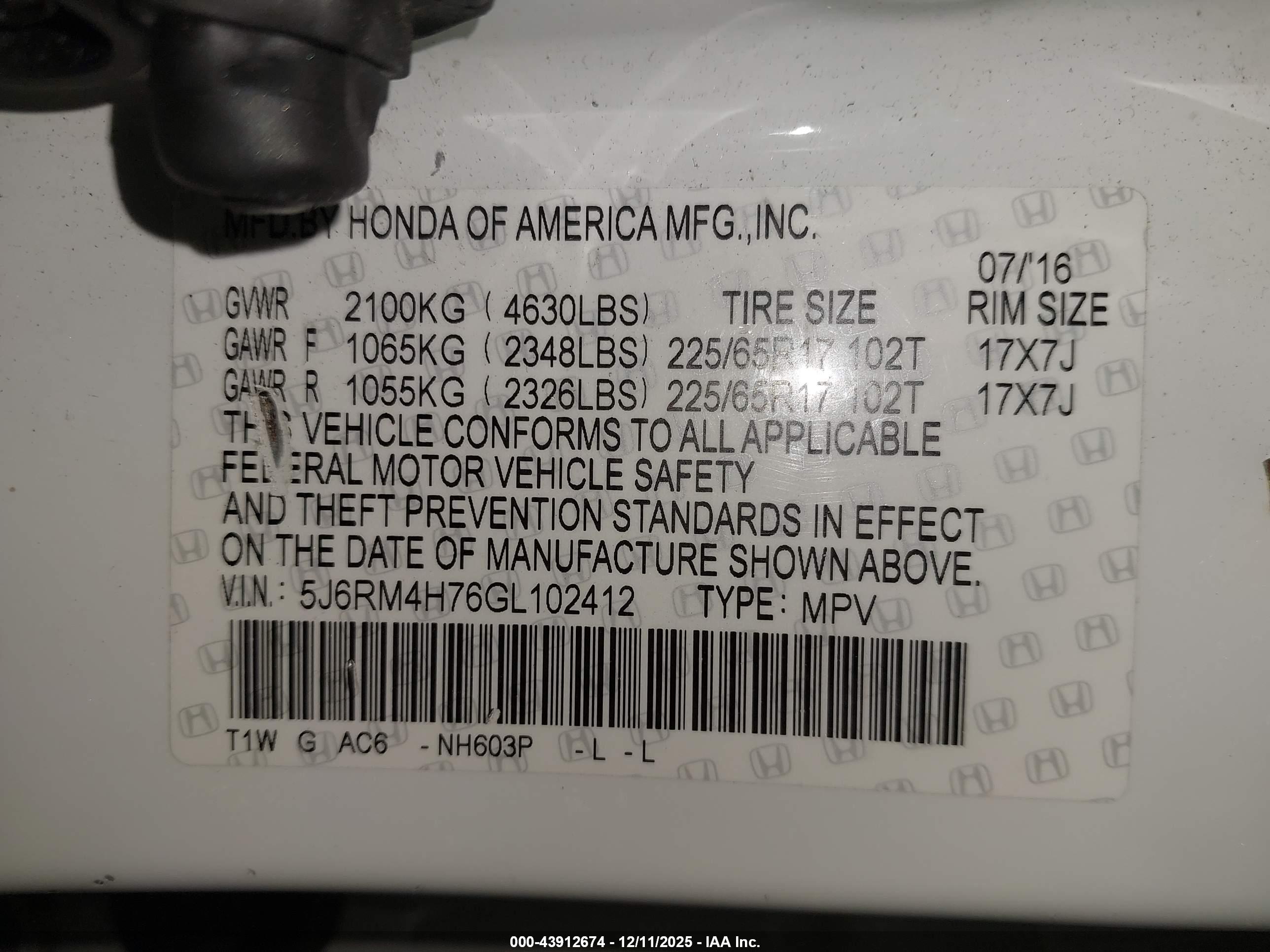 HONDA CR-V image 9