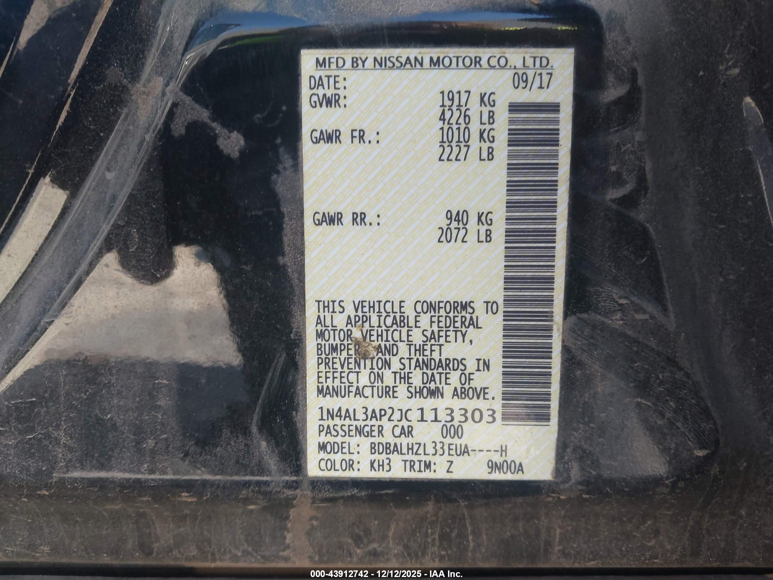 NISSAN ALTIMA image 9