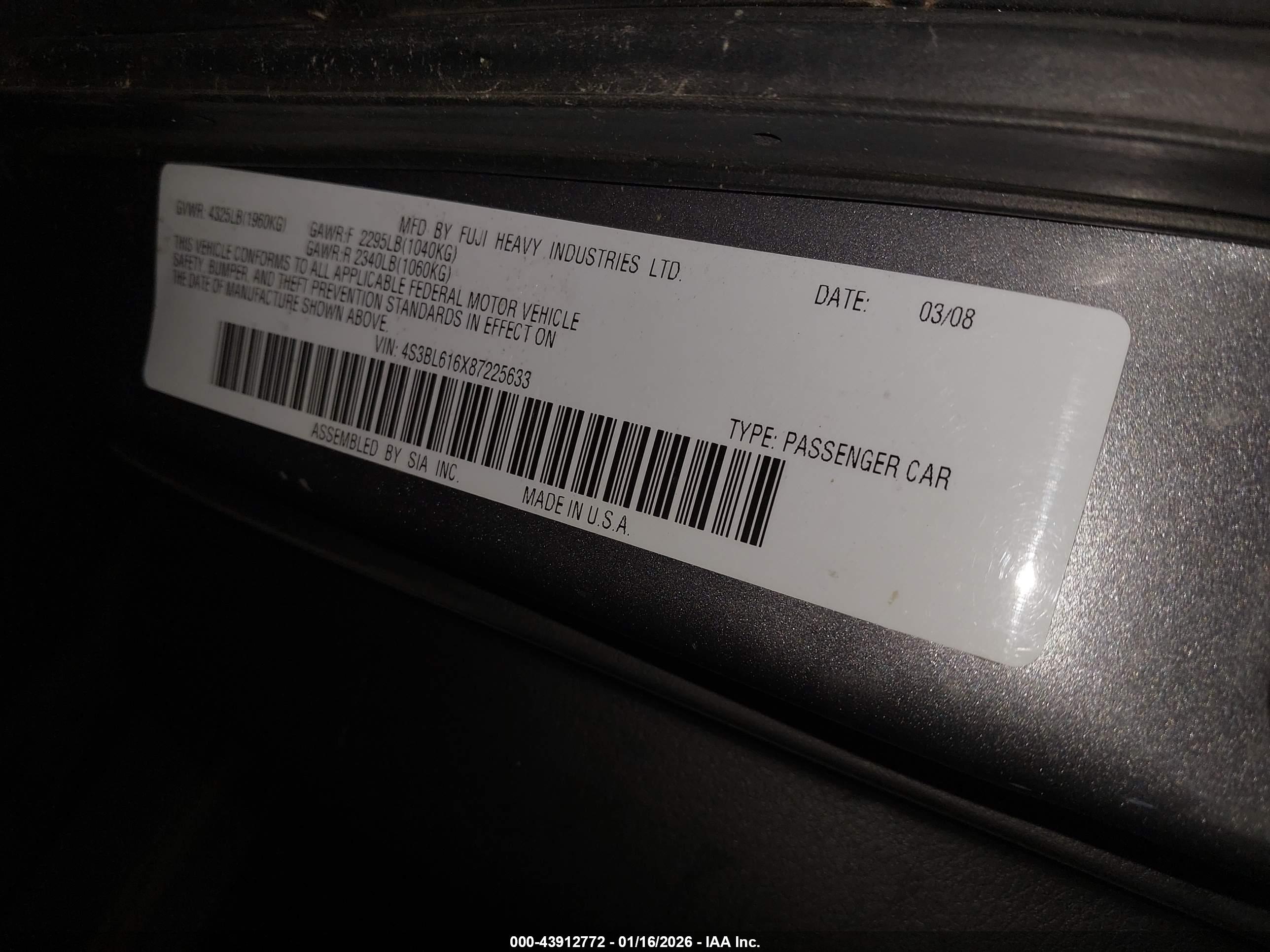 SUBARU LEGACY image 9