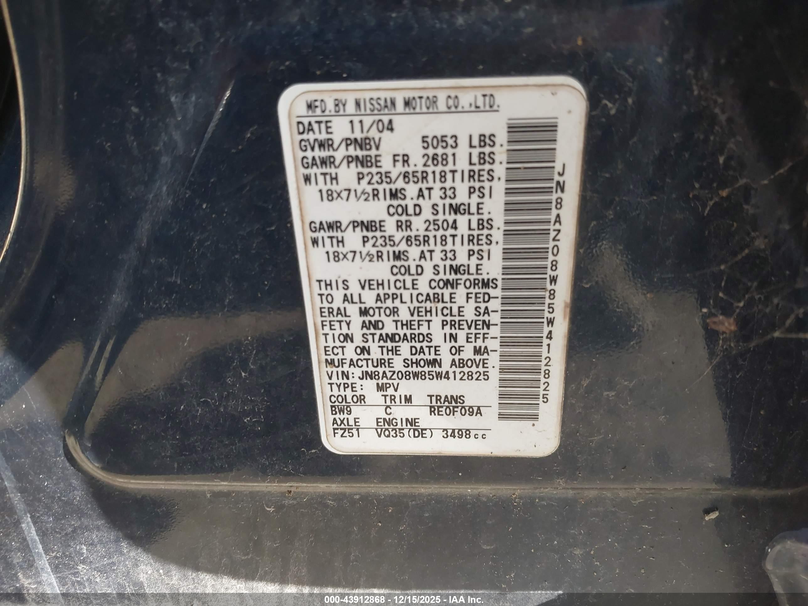 NISSAN MURANO image 9