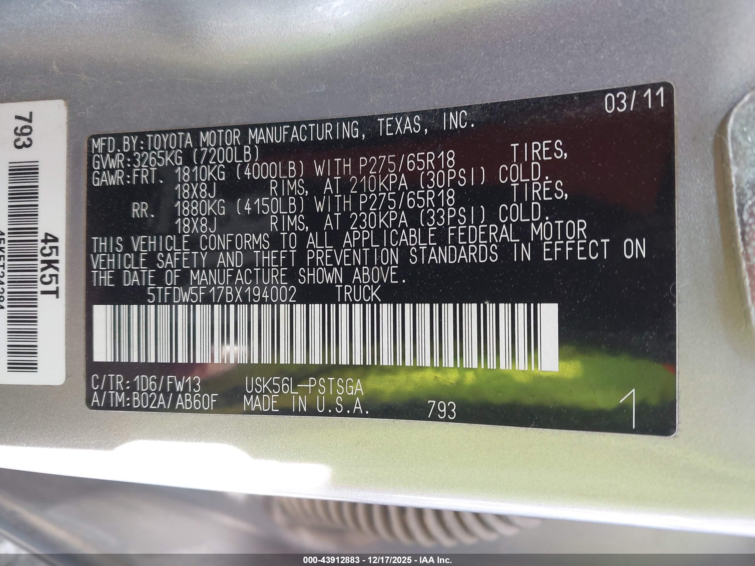 TOYOTA TUNDRA image 9