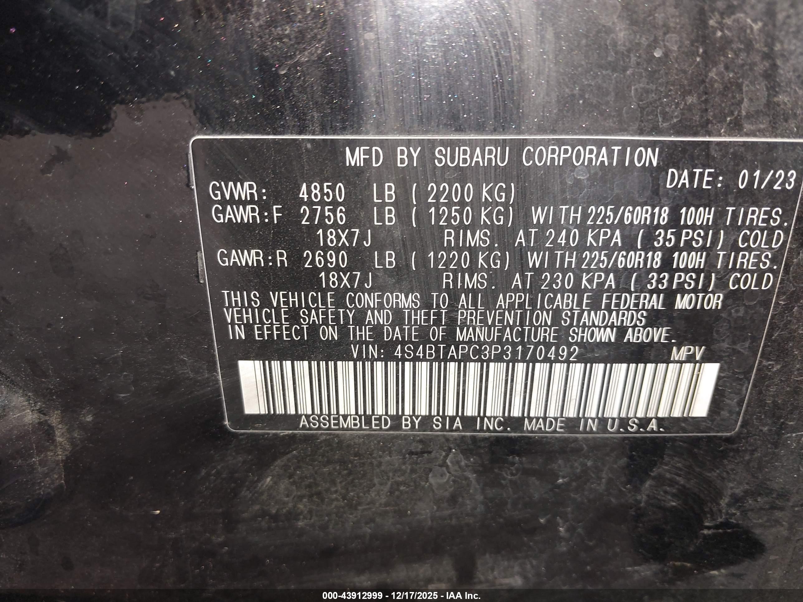 SUBARU OUTBACK image 9