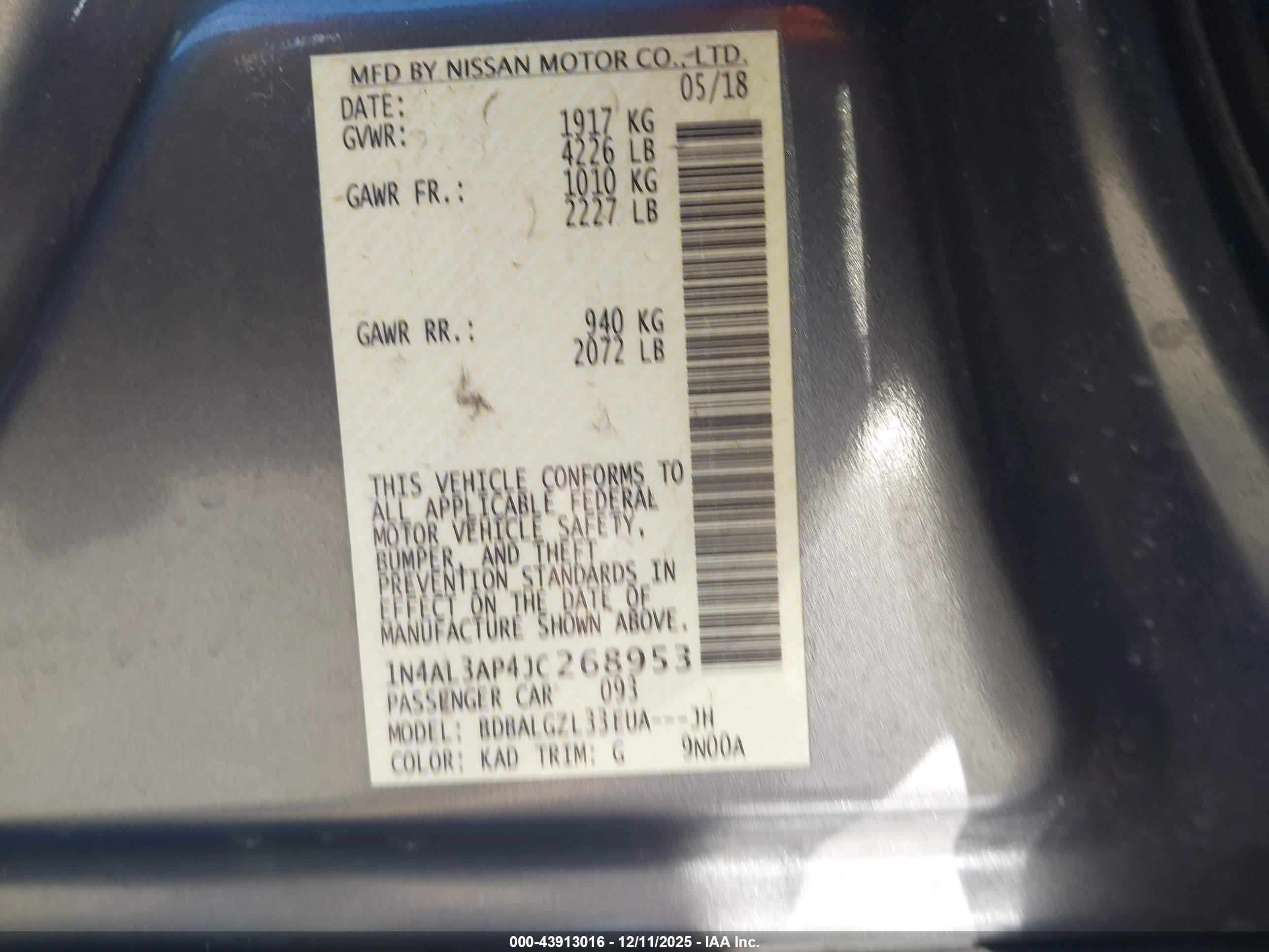 NISSAN ALTIMA image 9