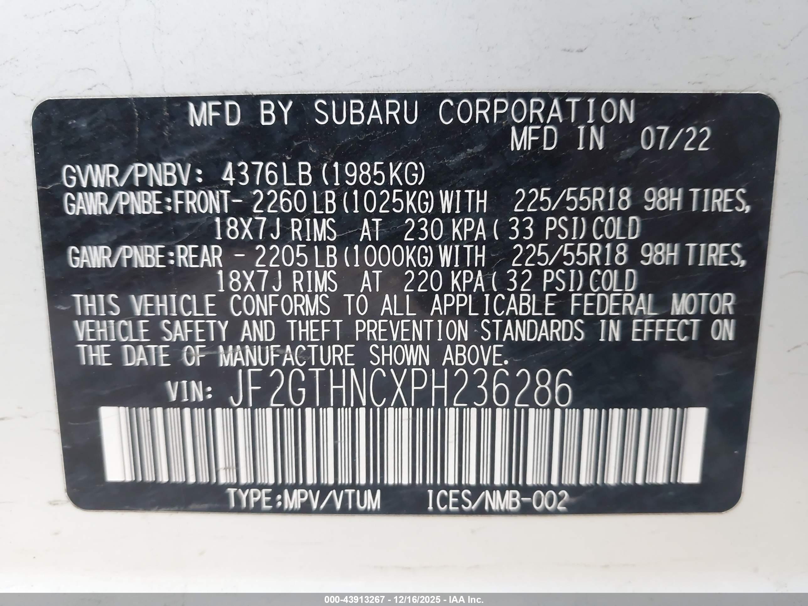 SUBARU CROSSTREK image 9