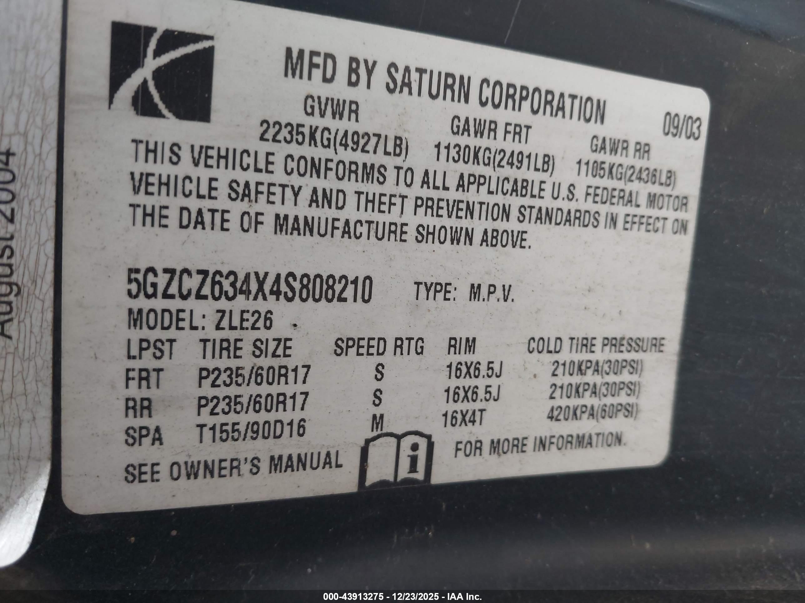 SATURN VUE image 9
