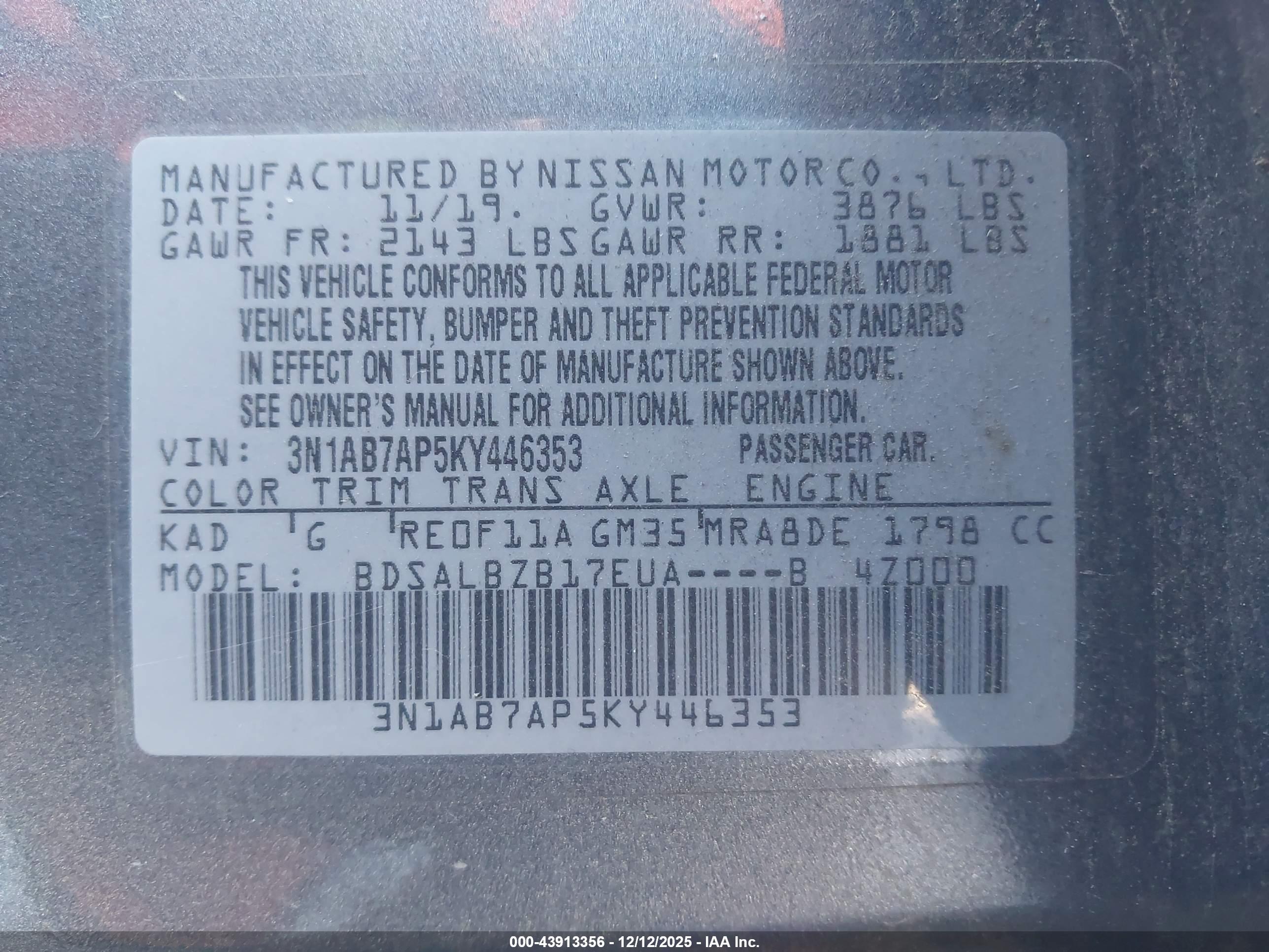 NISSAN SENTRA image 9