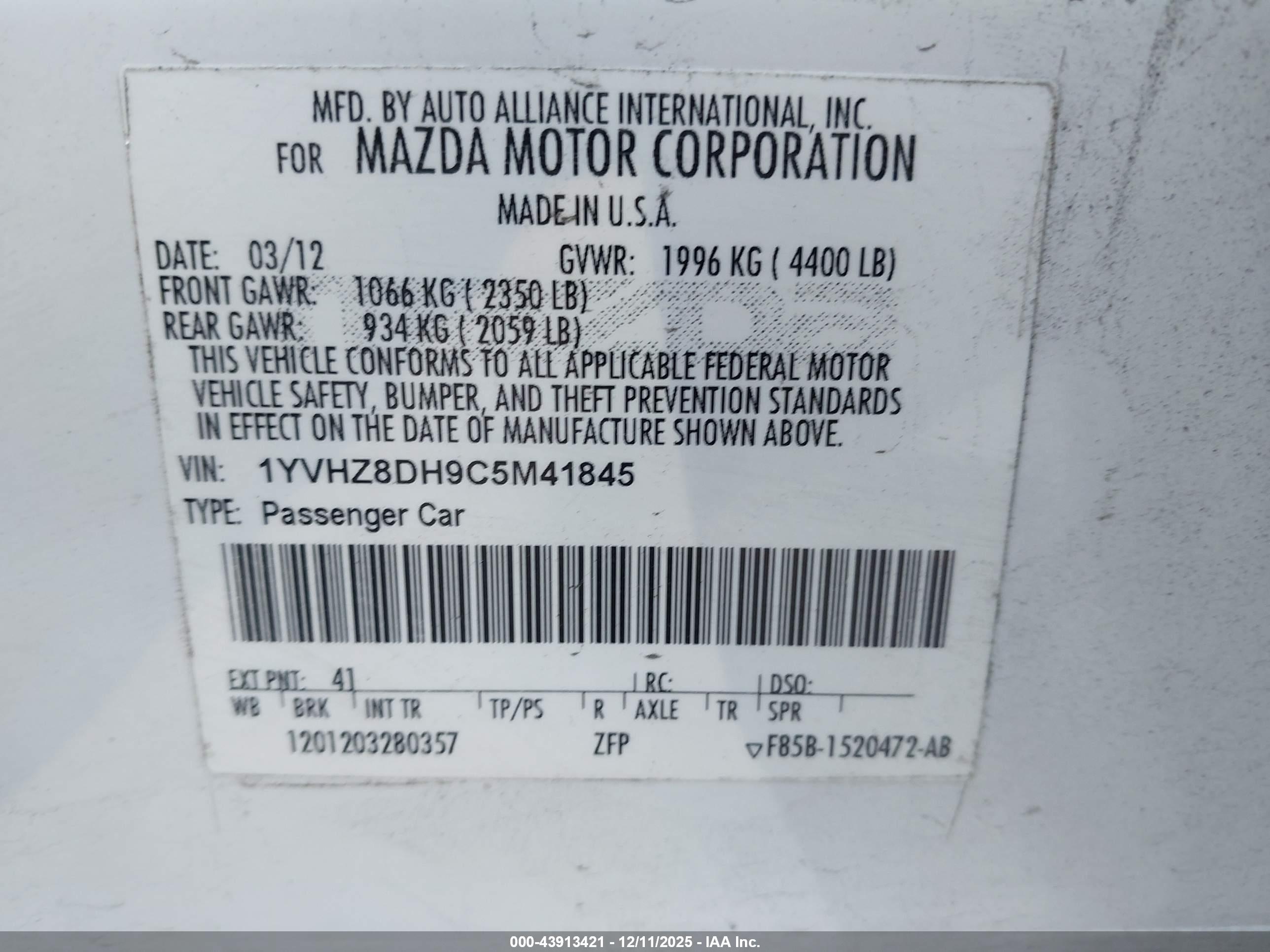 MAZDA MAZDA6 image 9