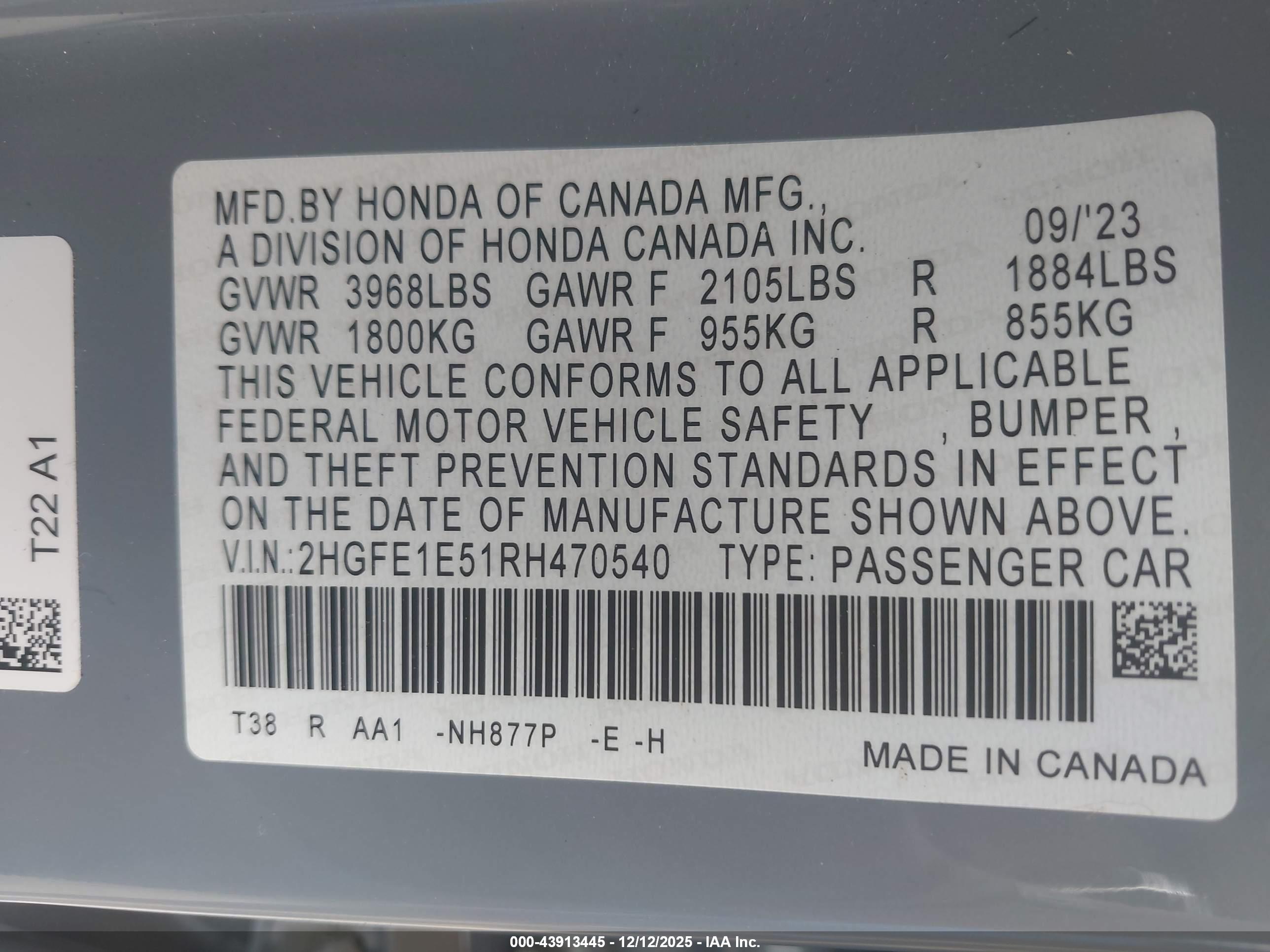 HONDA CIVIC image 9