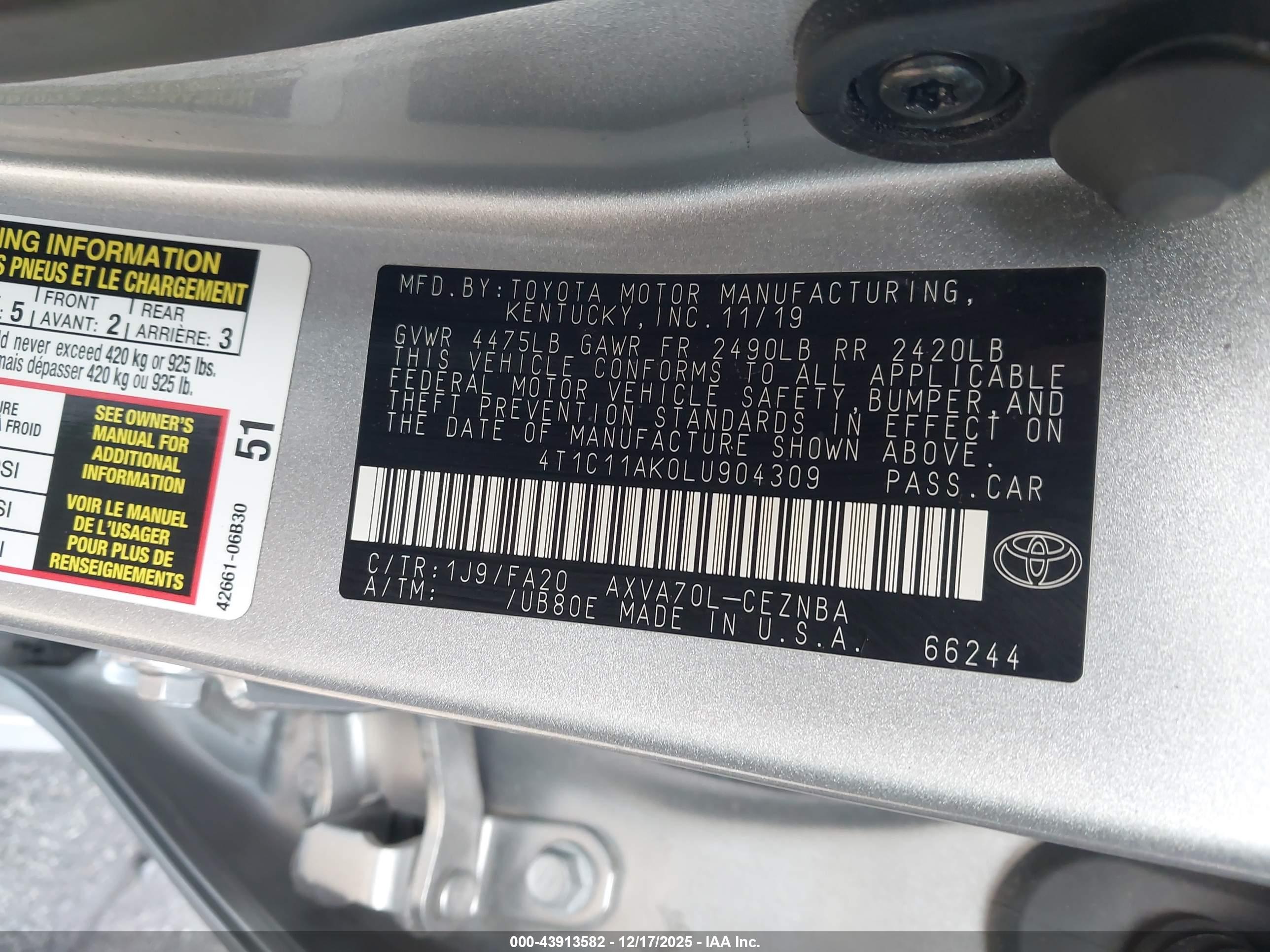 TOYOTA CAMRY image 9