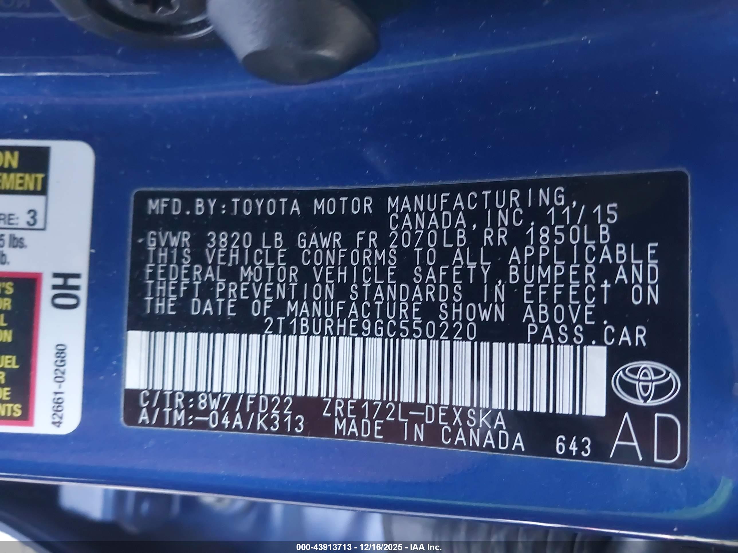 TOYOTA COROLLA image 9