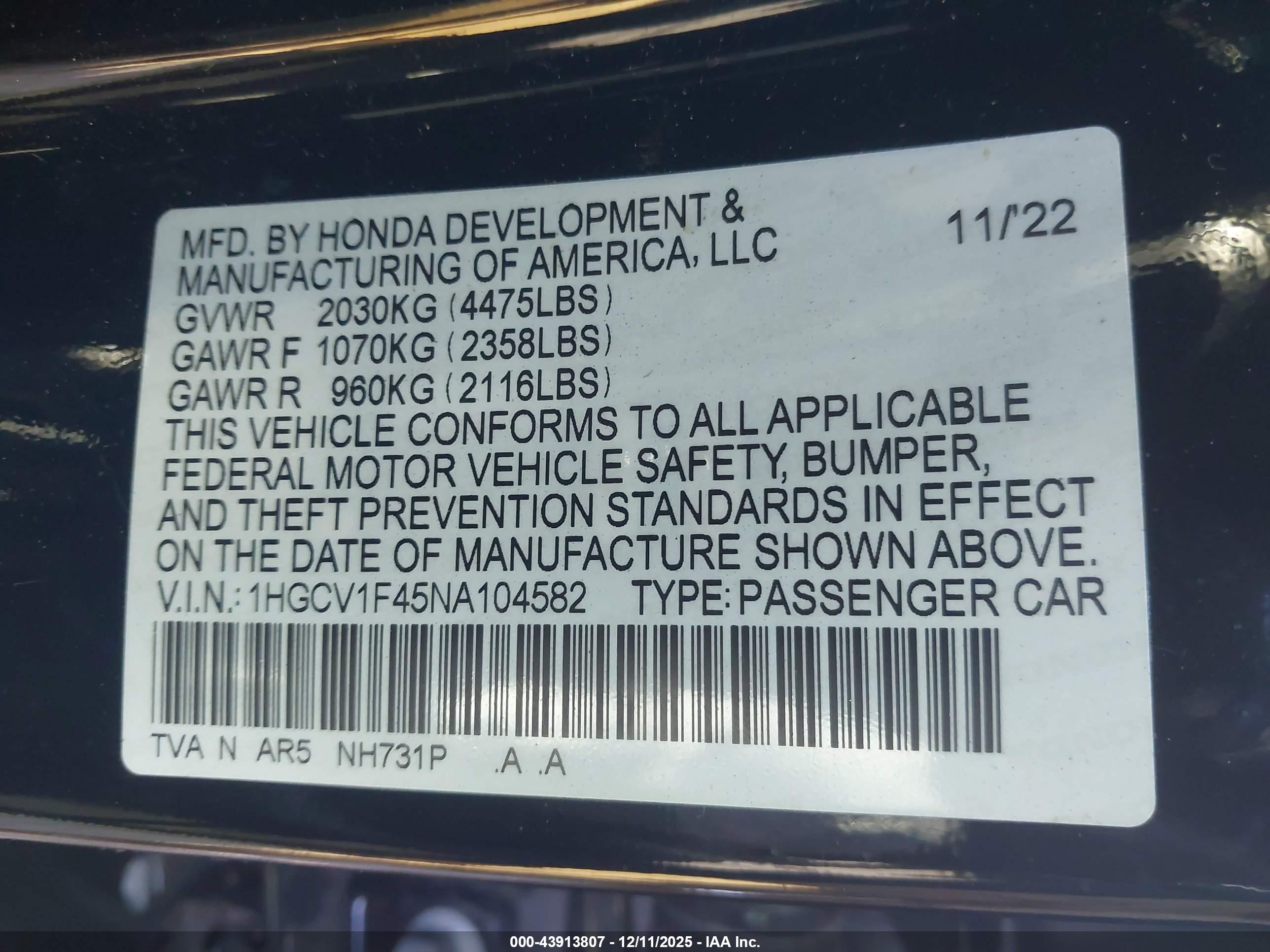 HONDA ACCORD image 9