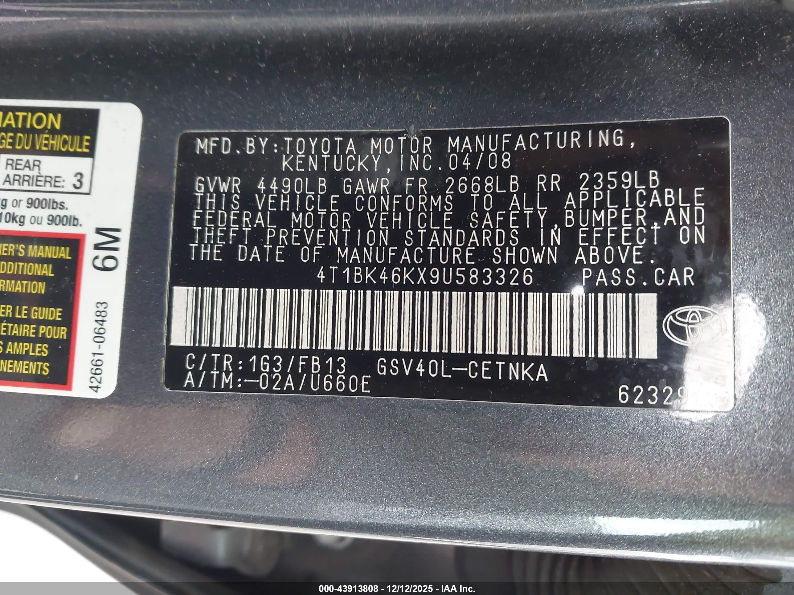 TOYOTA CAMRY image 9