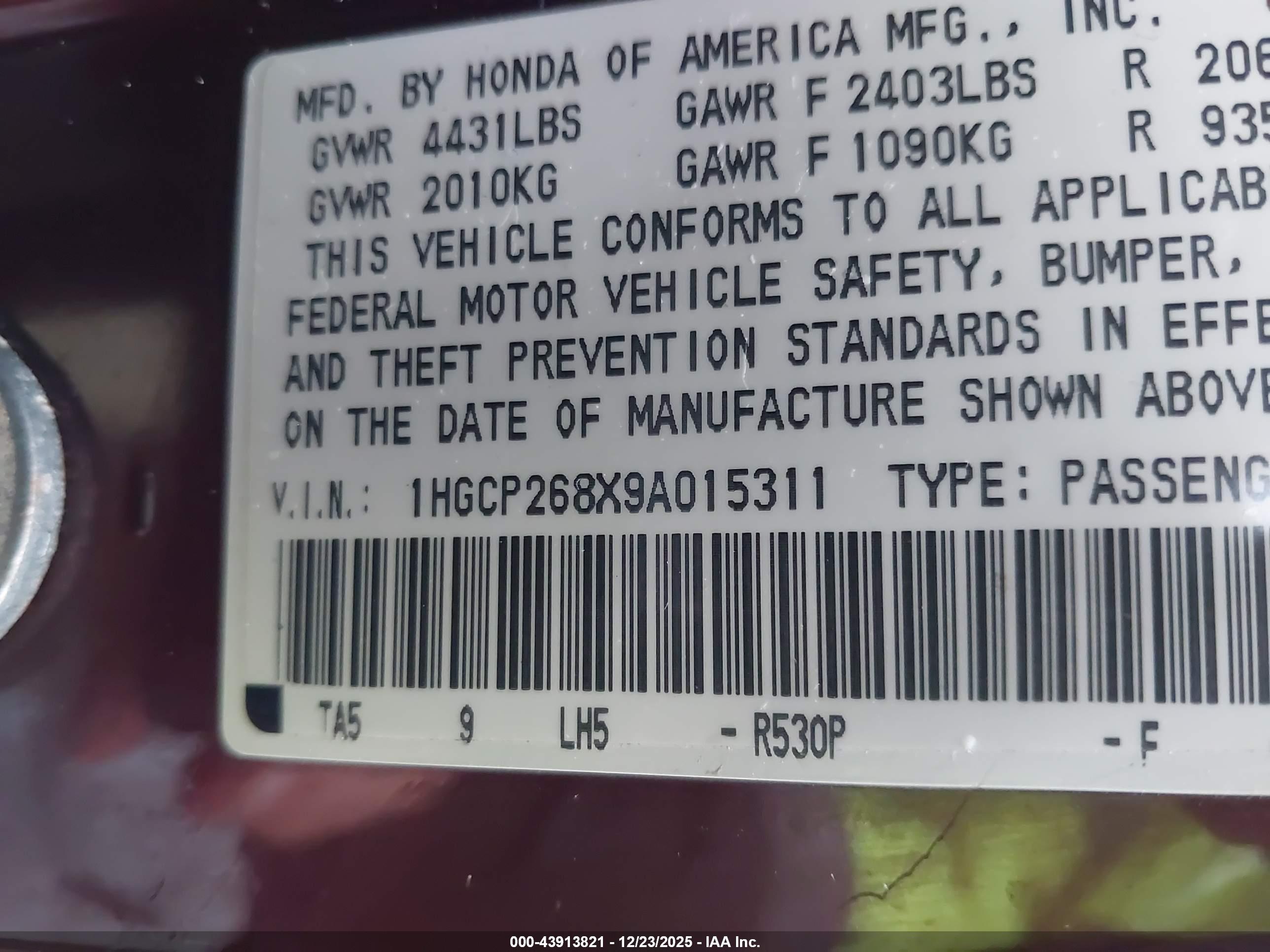 HONDA ACCORD image 9