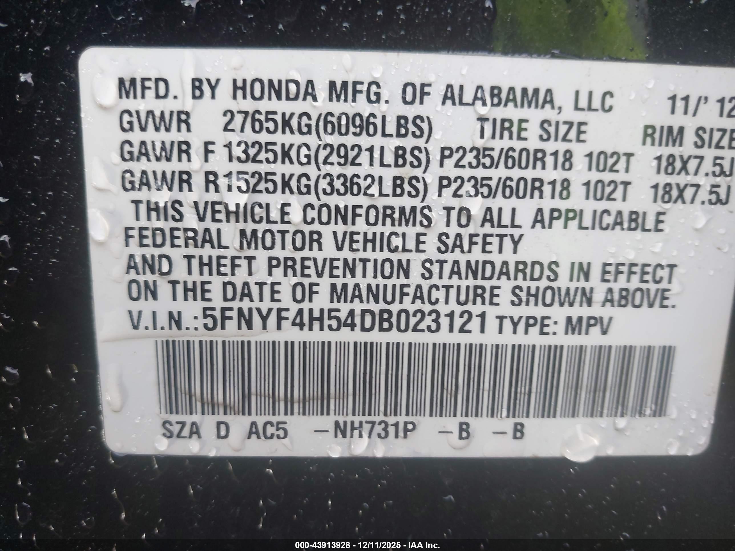 HONDA PILOT image 9