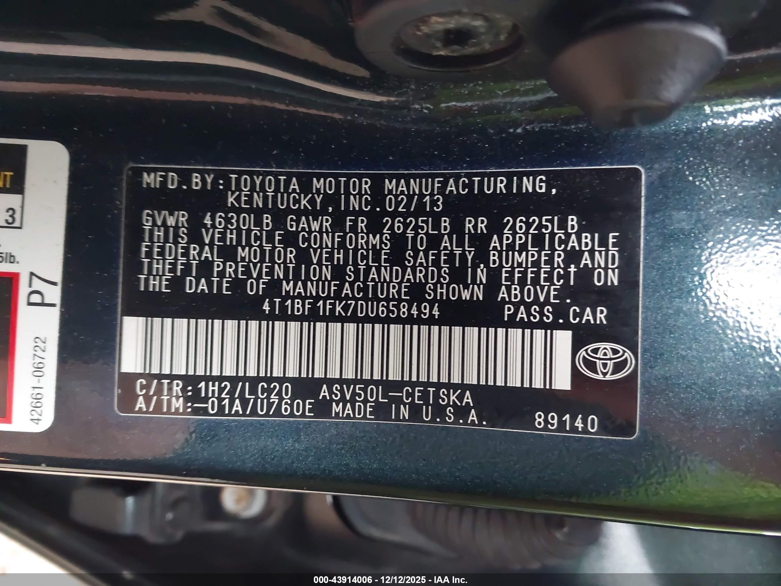 TOYOTA CAMRY image 9