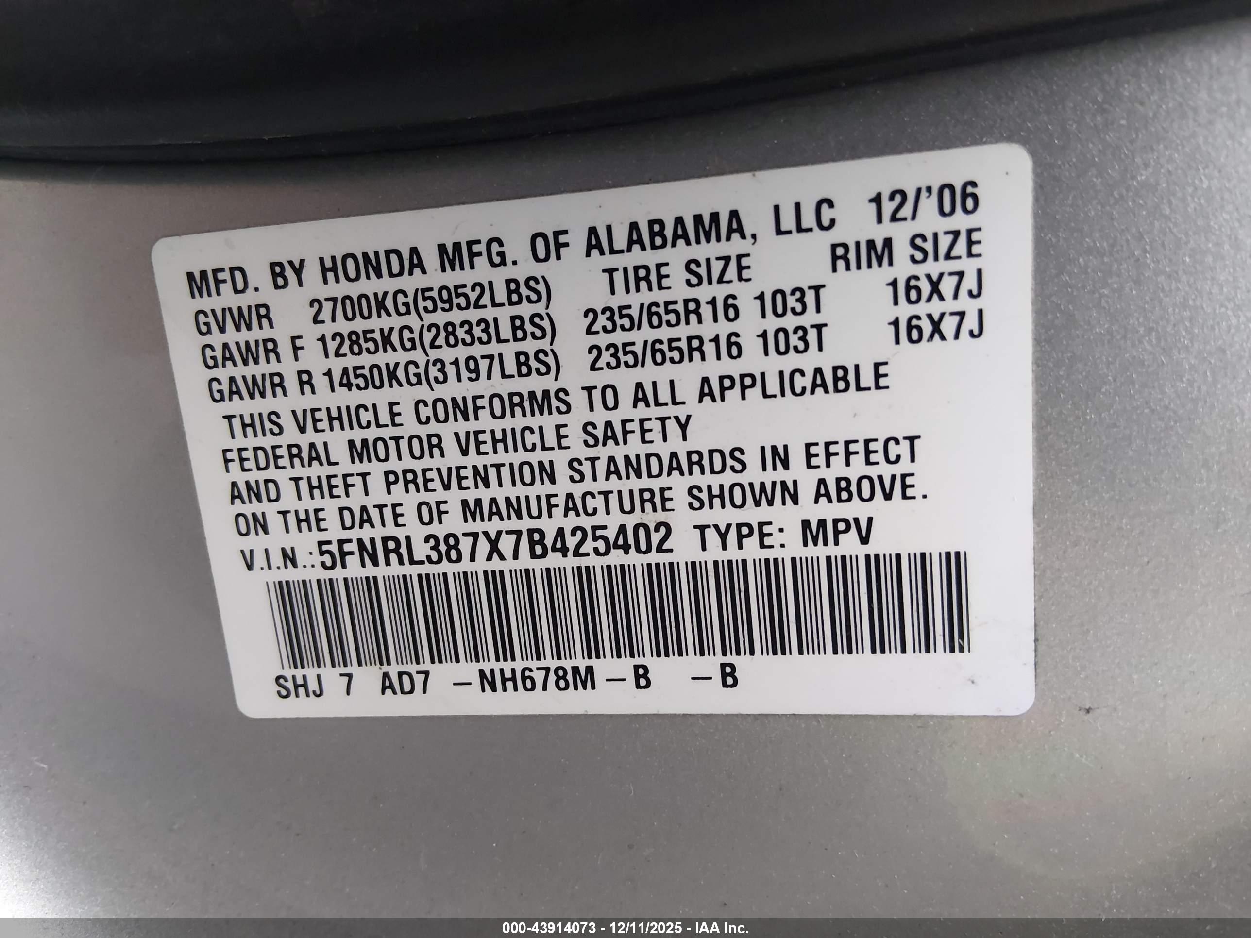 HONDA ODYSSEY image 9