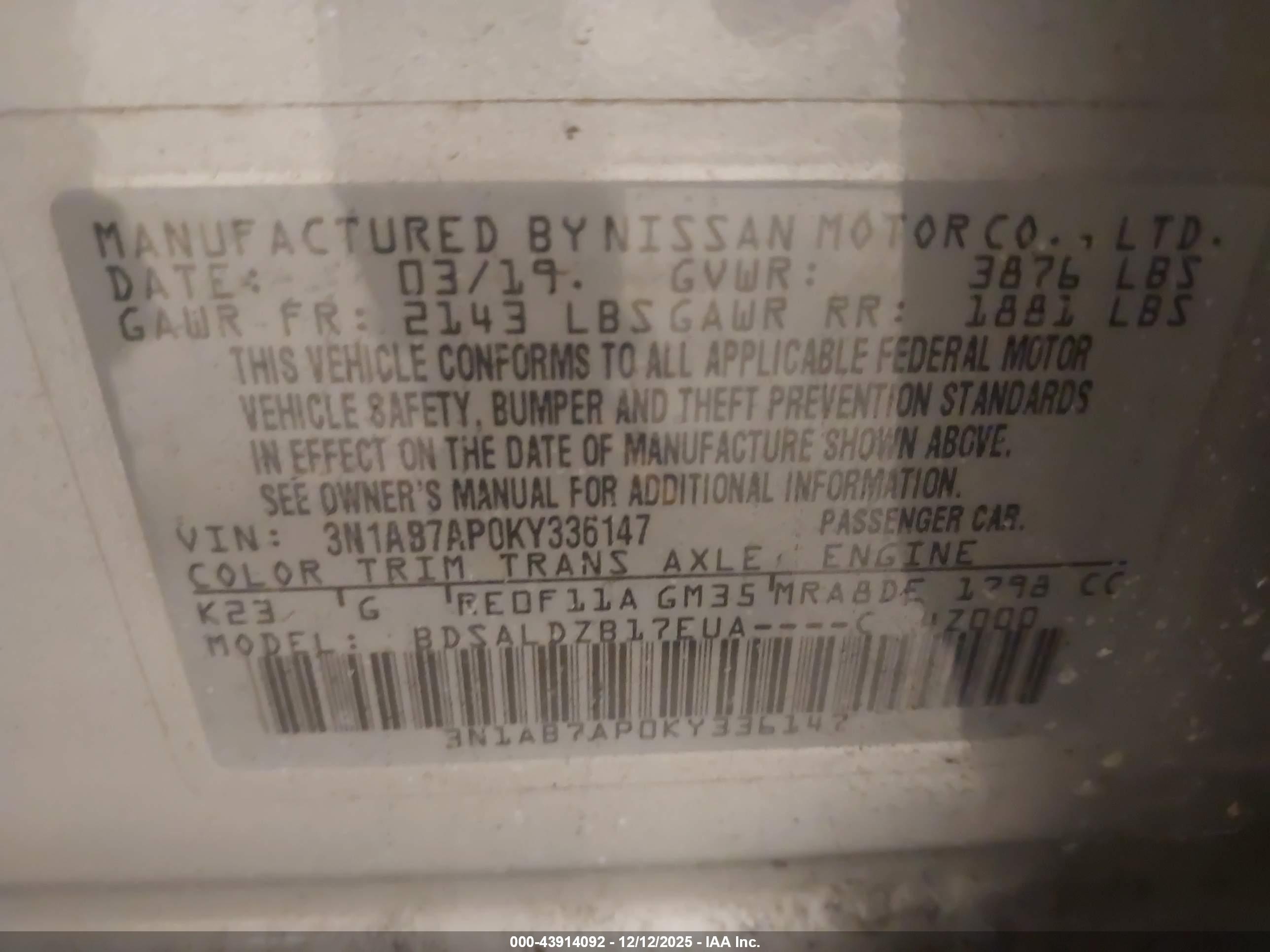 NISSAN SENTRA image 9