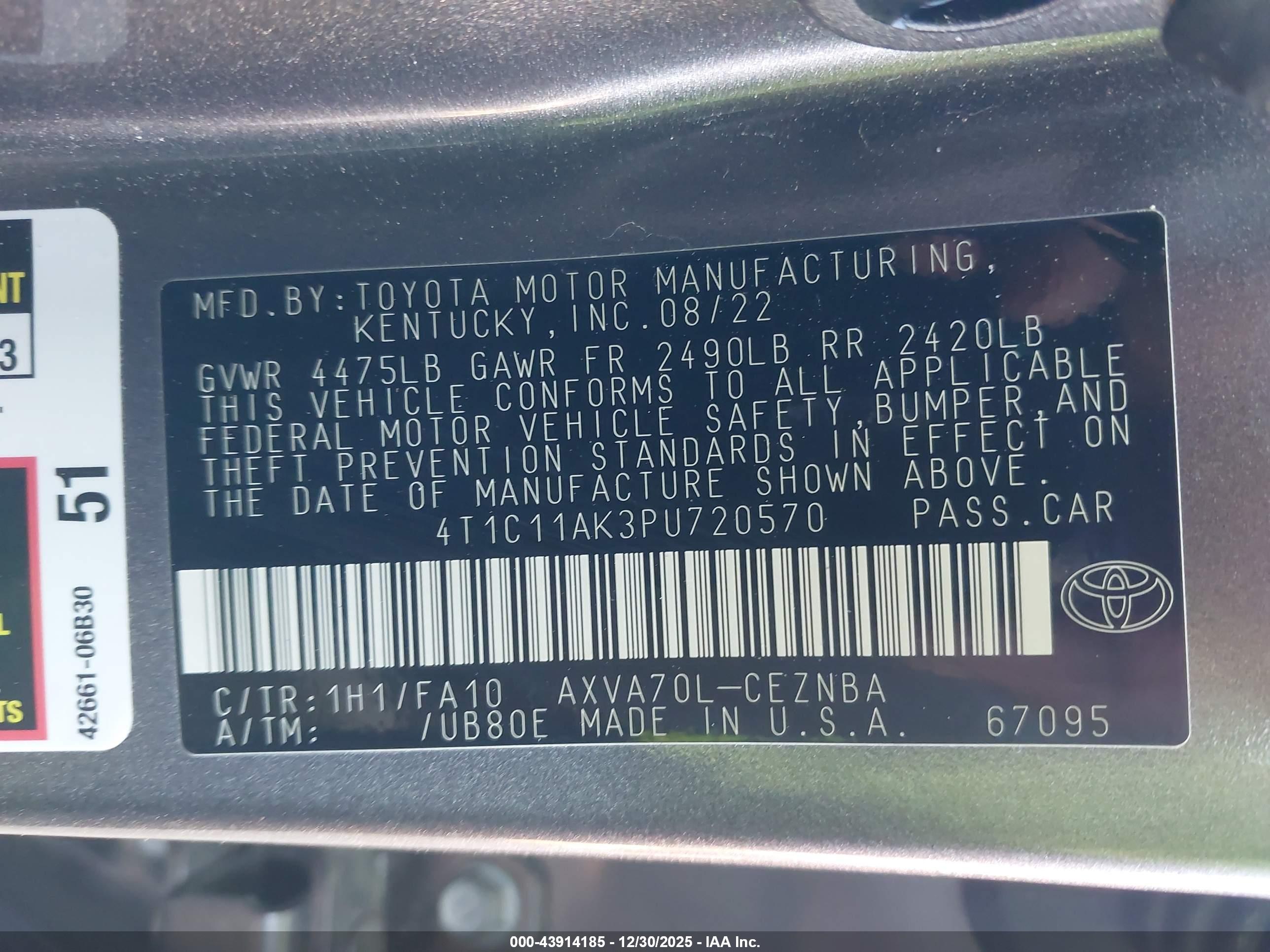 TOYOTA CAMRY image 9