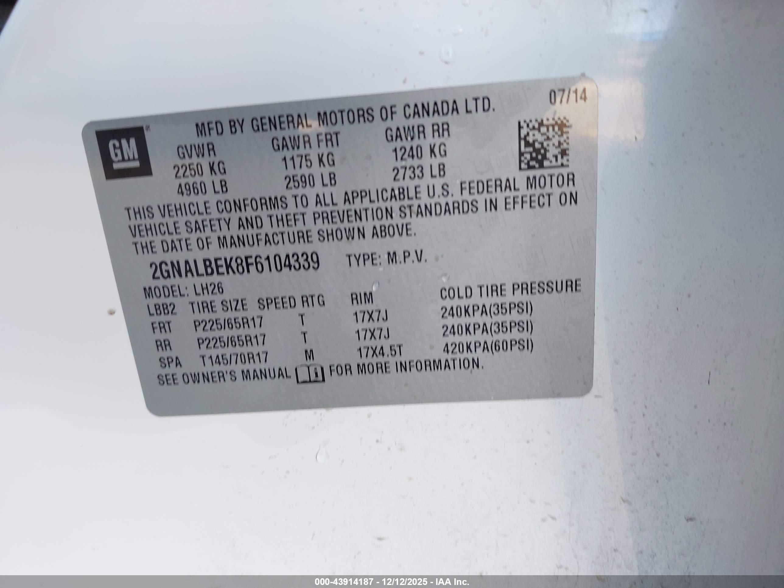 CHEVROLET EQUINOX image 9