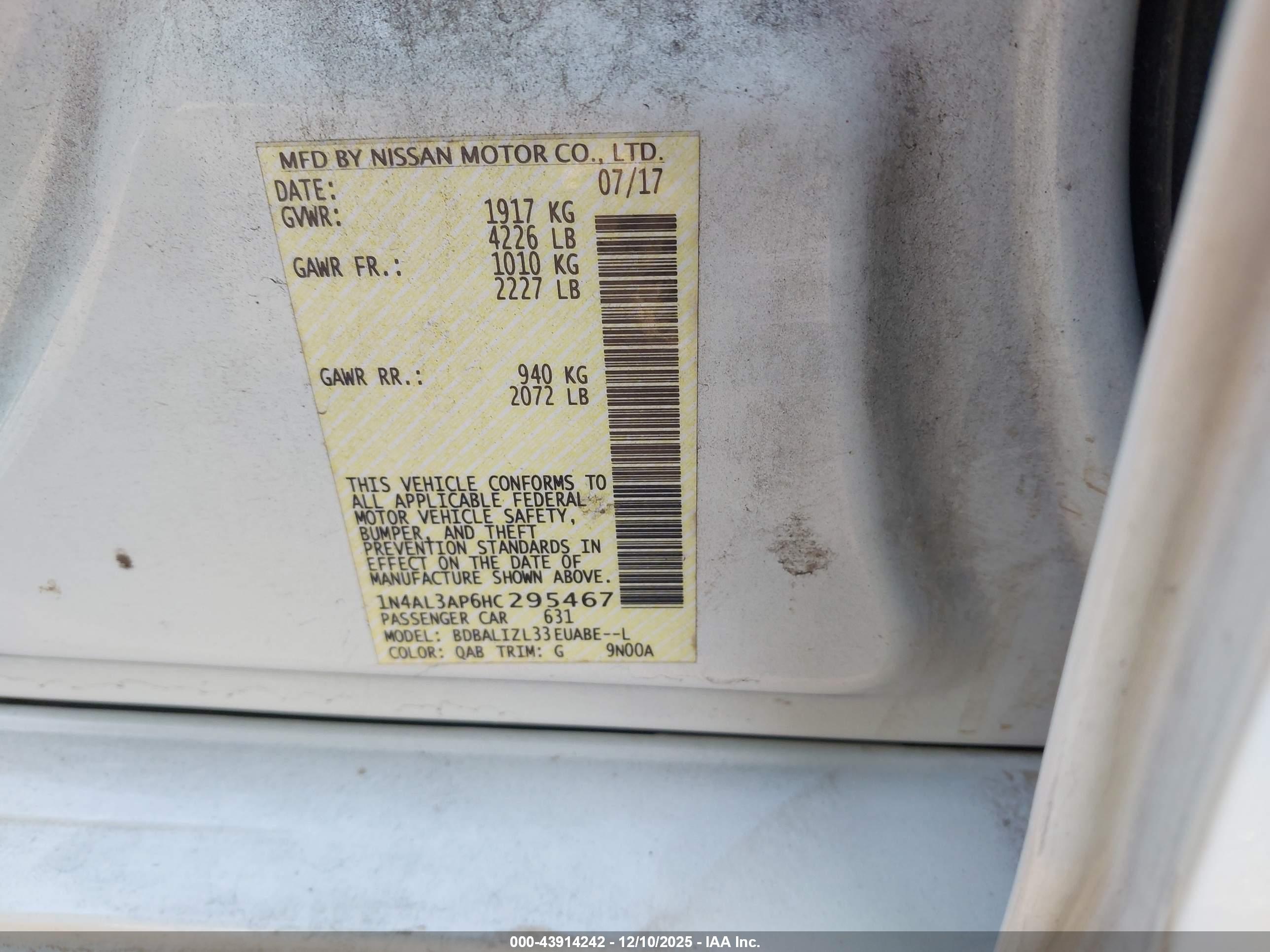 NISSAN ALTIMA image 9