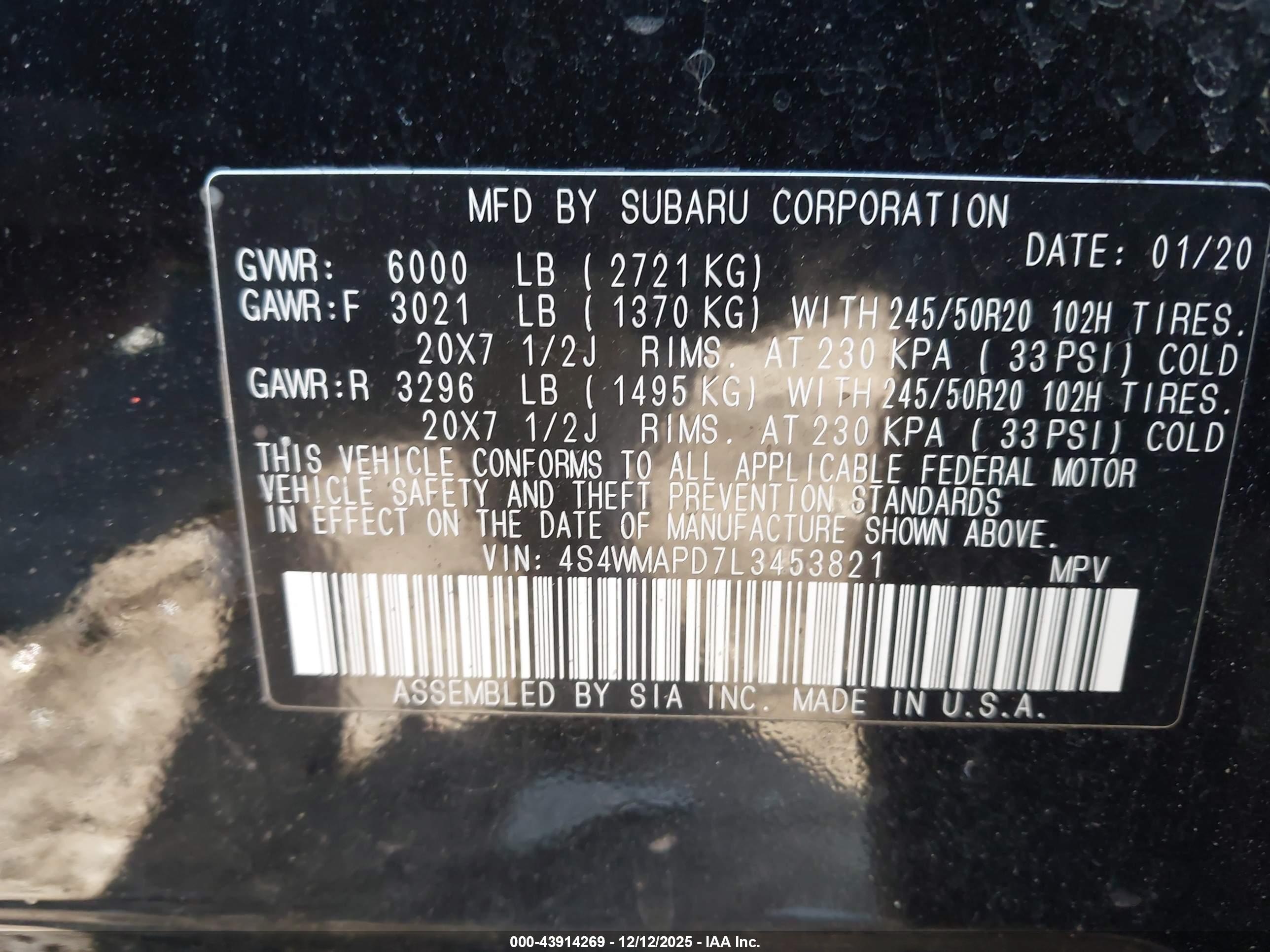 SUBARU ASCENT image 9