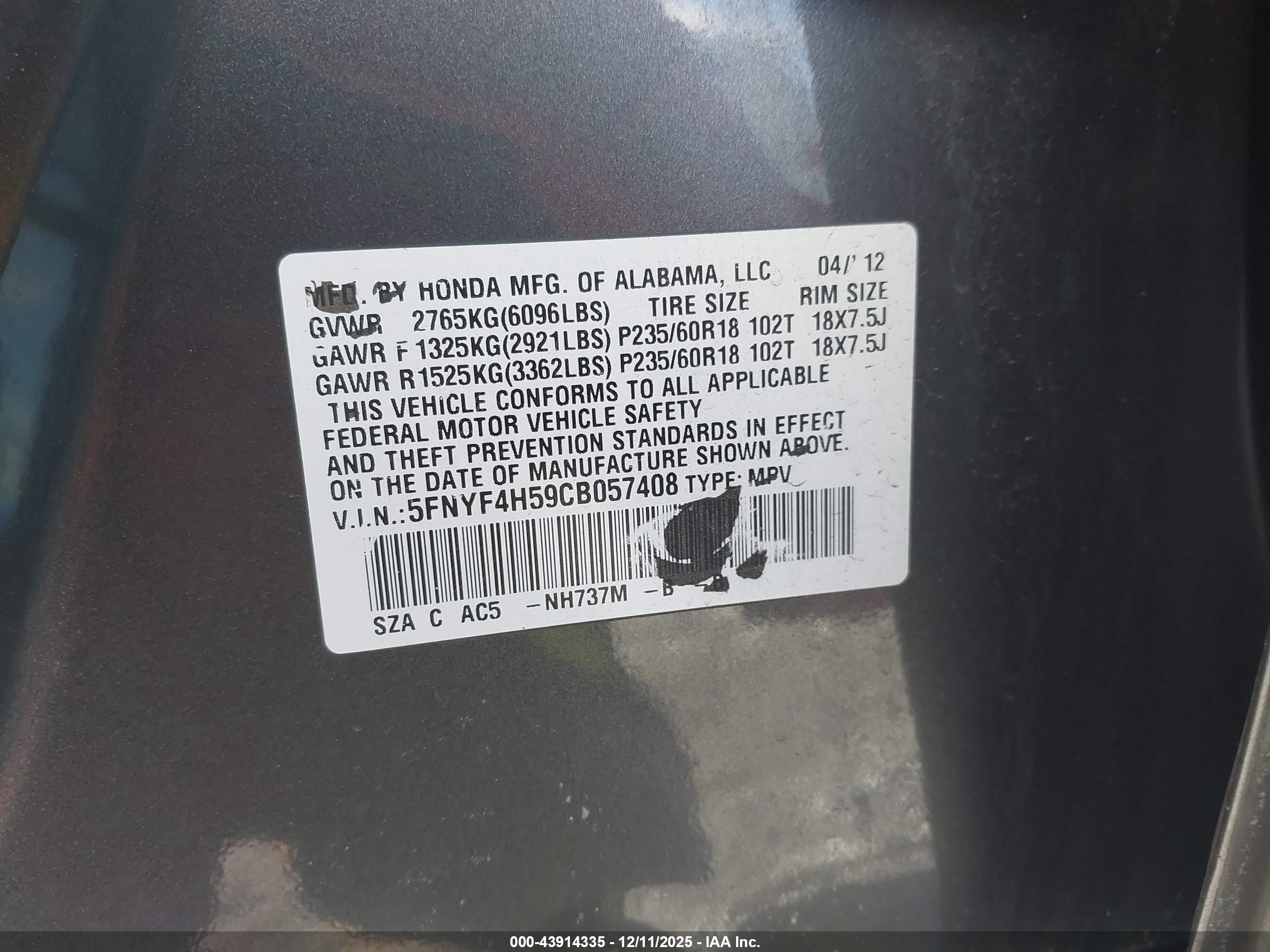 HONDA PILOT image 9