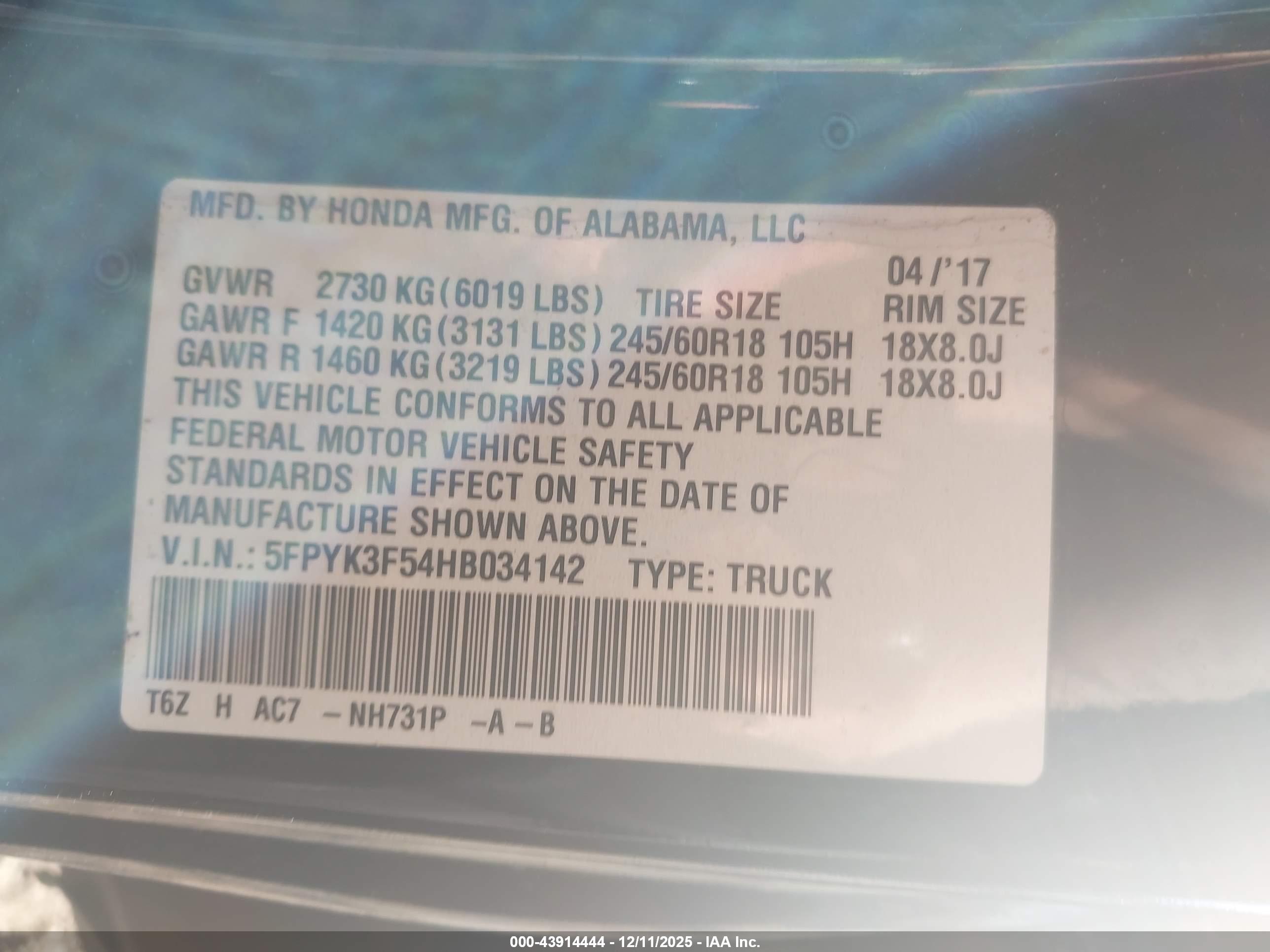 HONDA RIDGELINE image 9