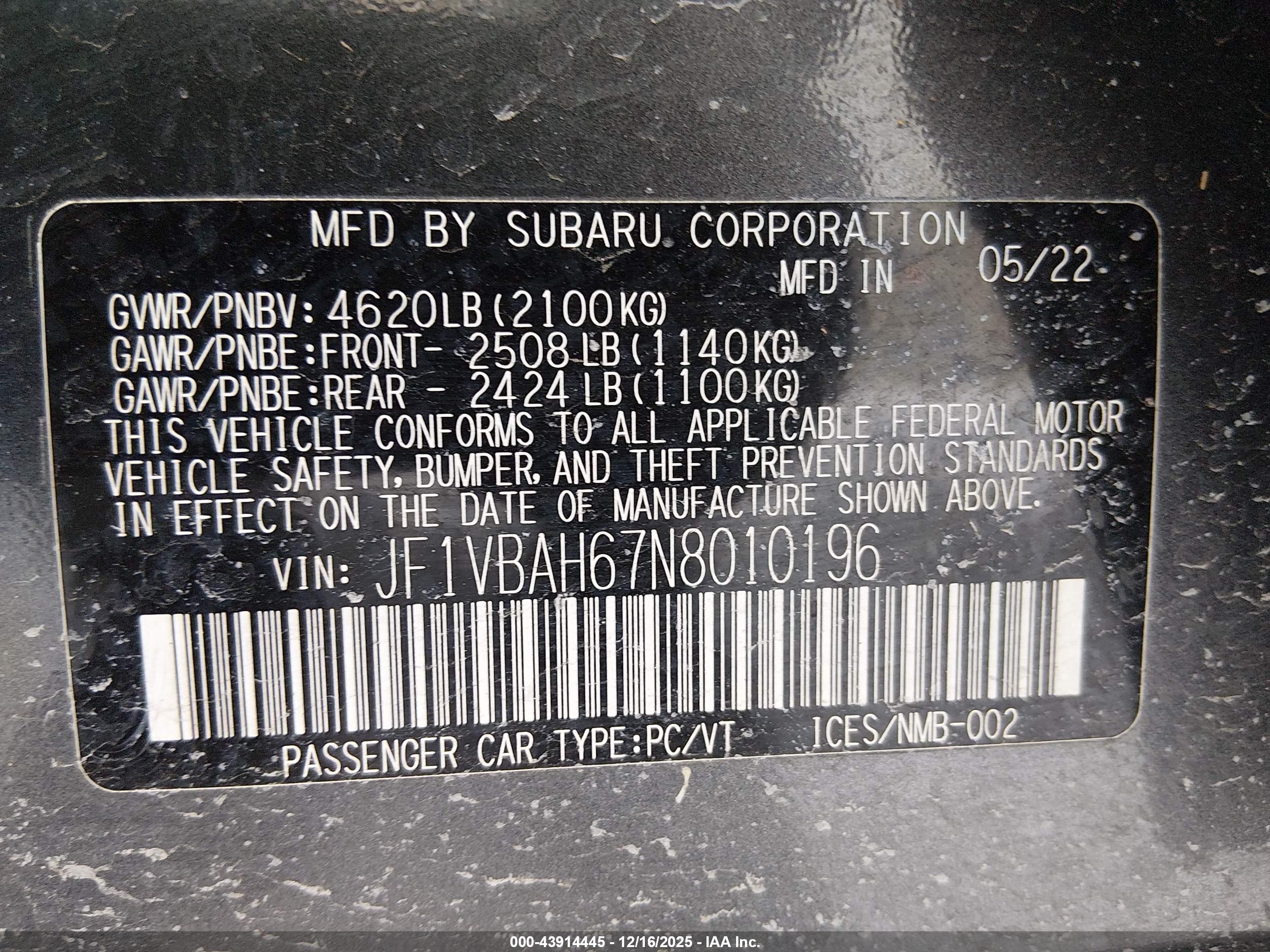 SUBARU WRX image 9