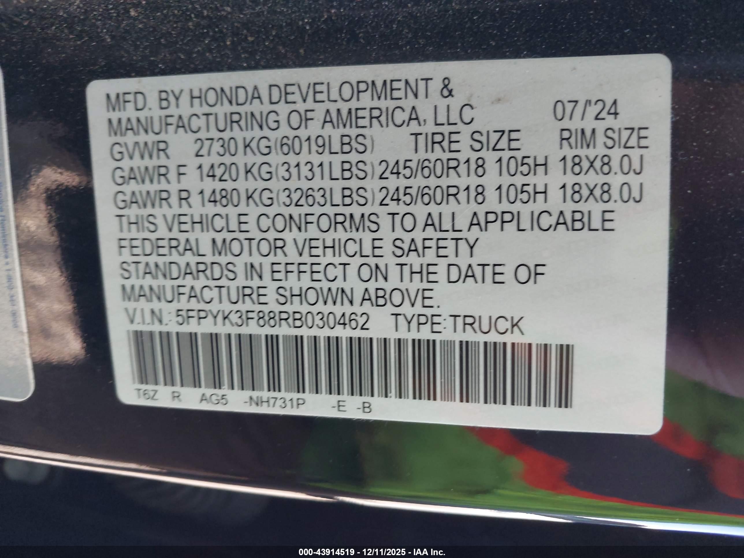 HONDA RIDGELINE image 9