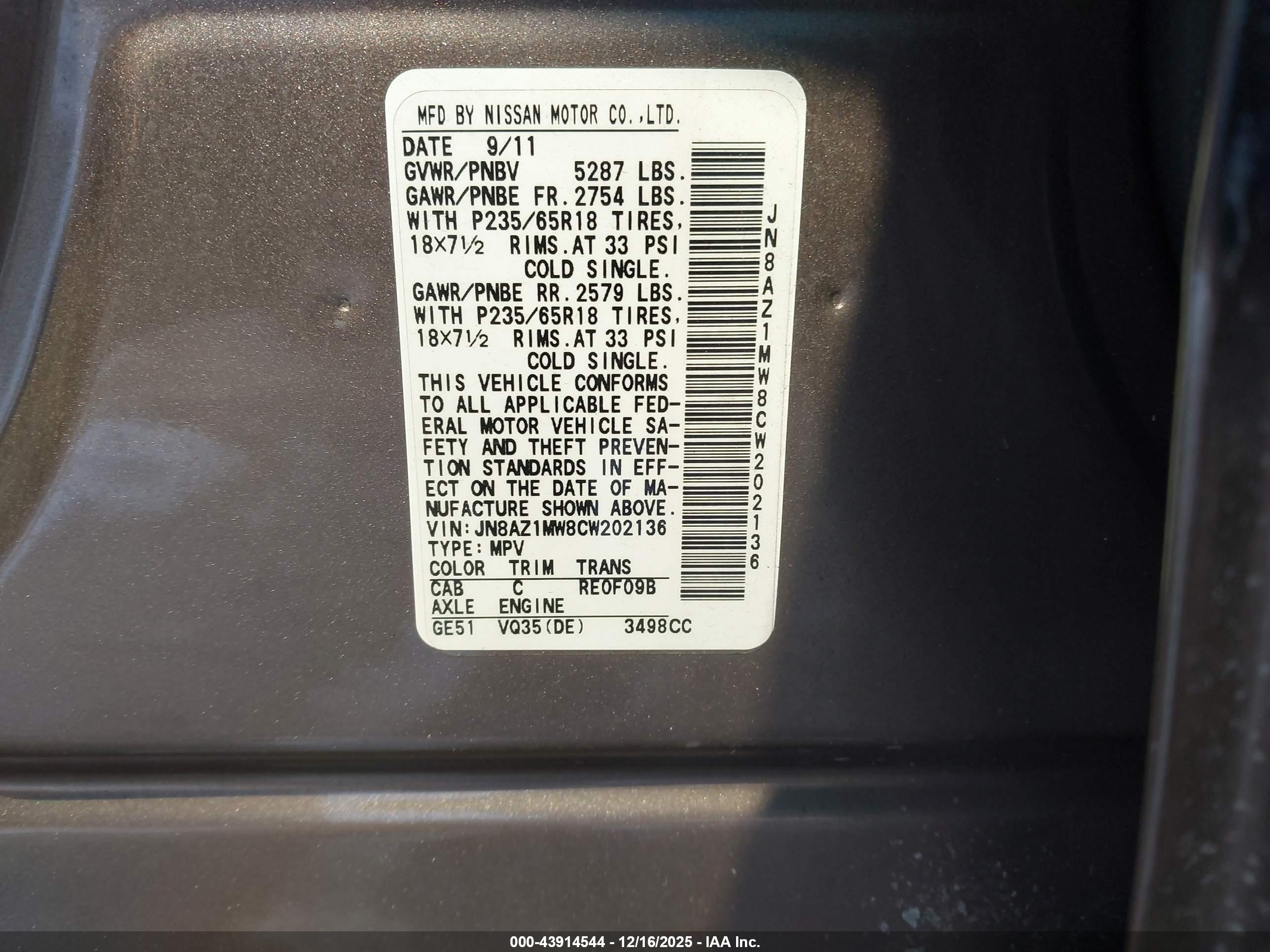 NISSAN MURANO image 9