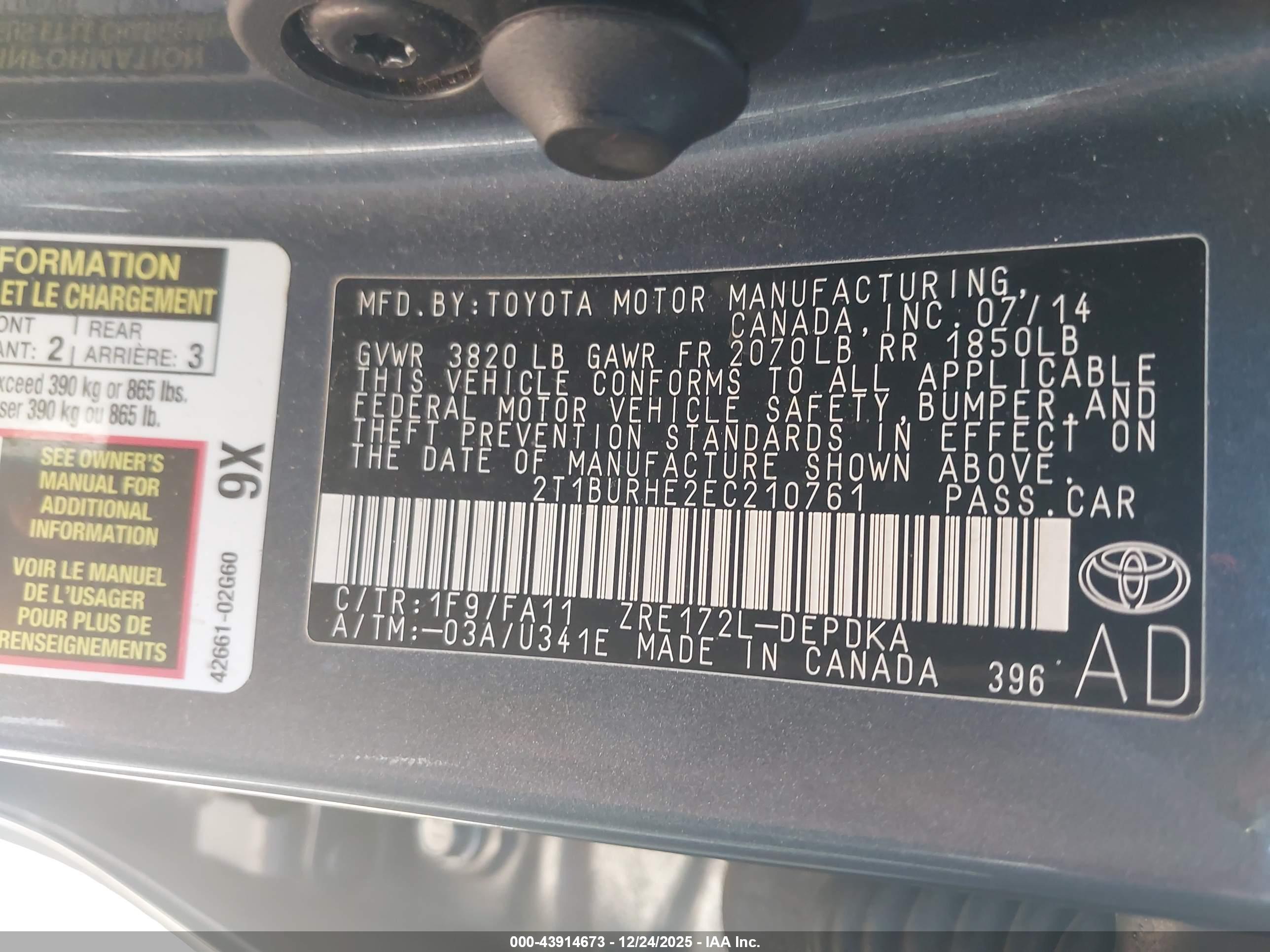 TOYOTA COROLLA image 9