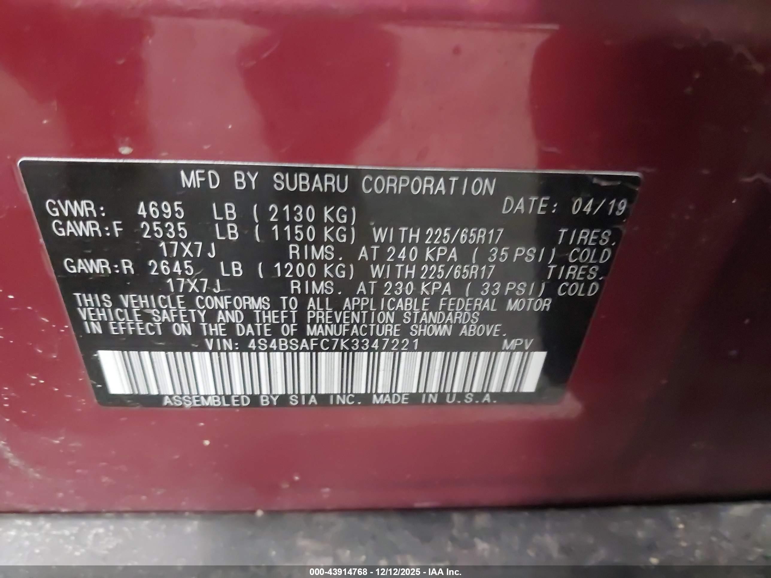 SUBARU OUTBACK image 9