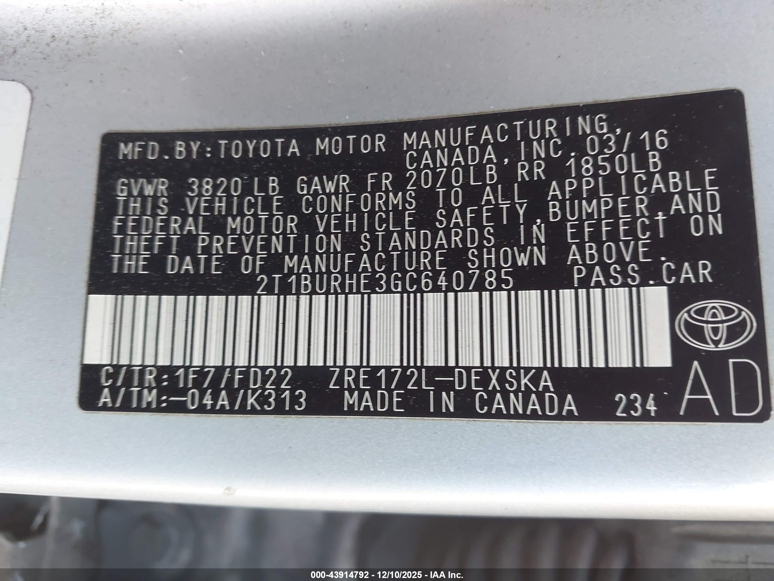 TOYOTA COROLLA image 9