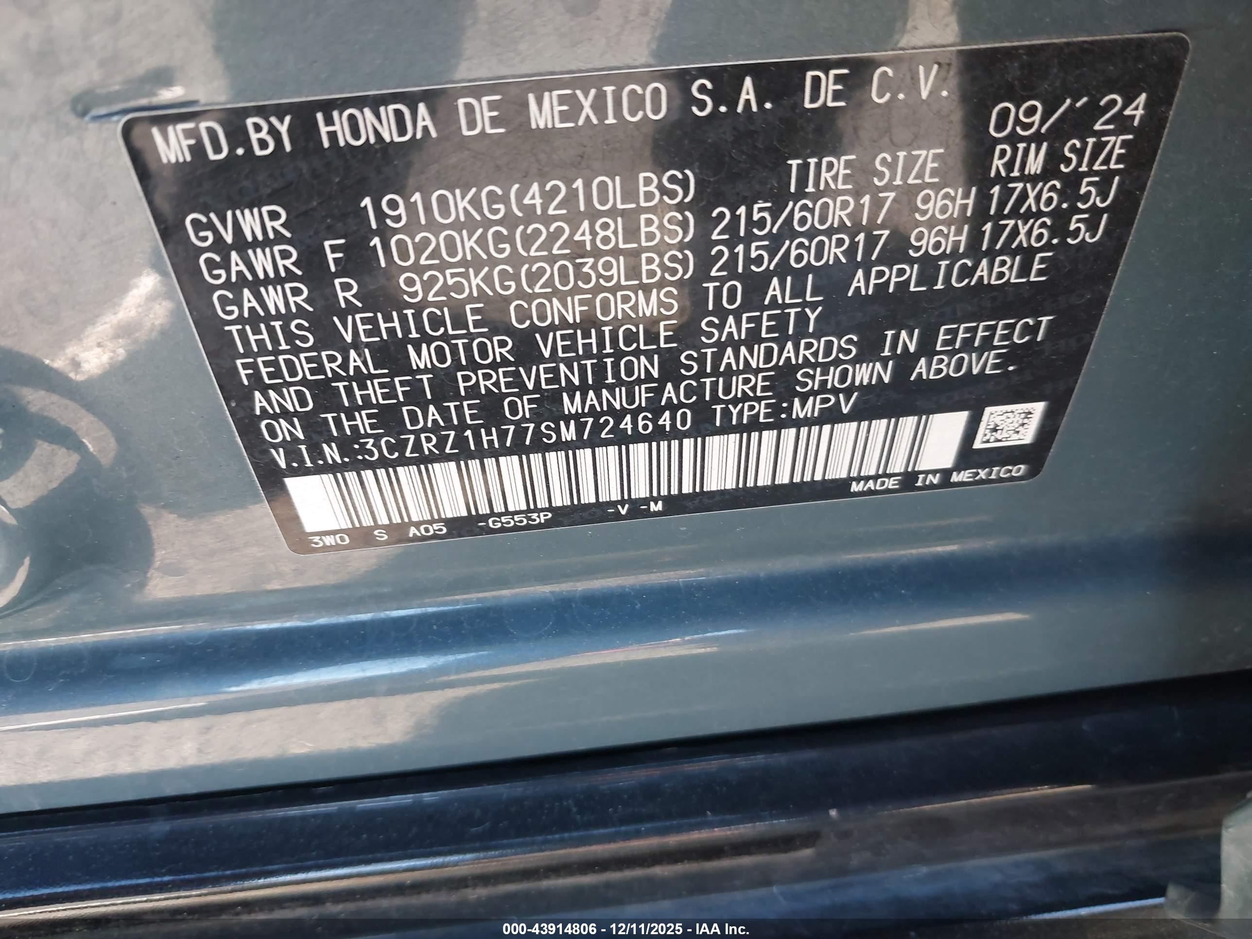 HONDA HR-V image 9