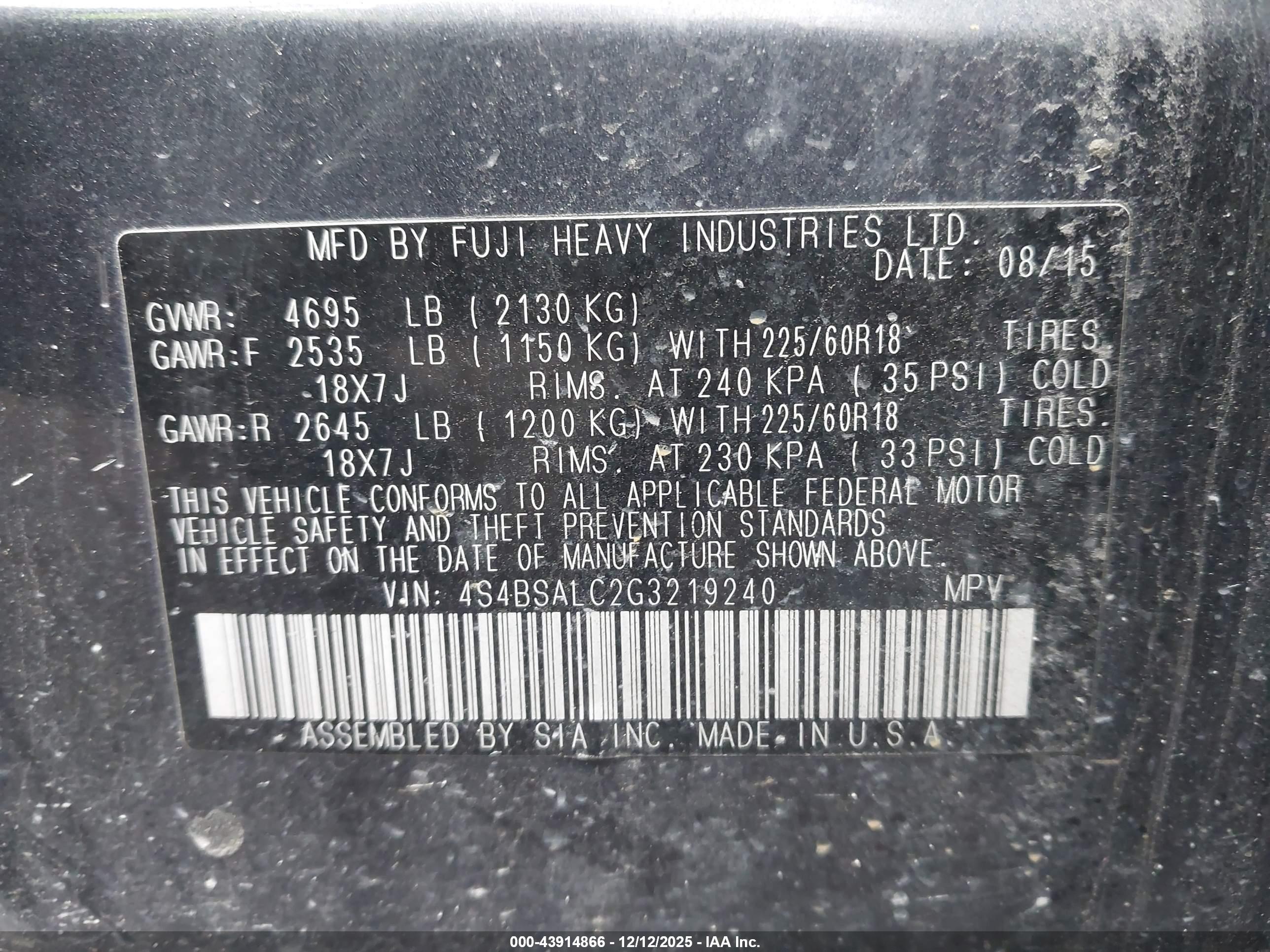 SUBARU OUTBACK image 9