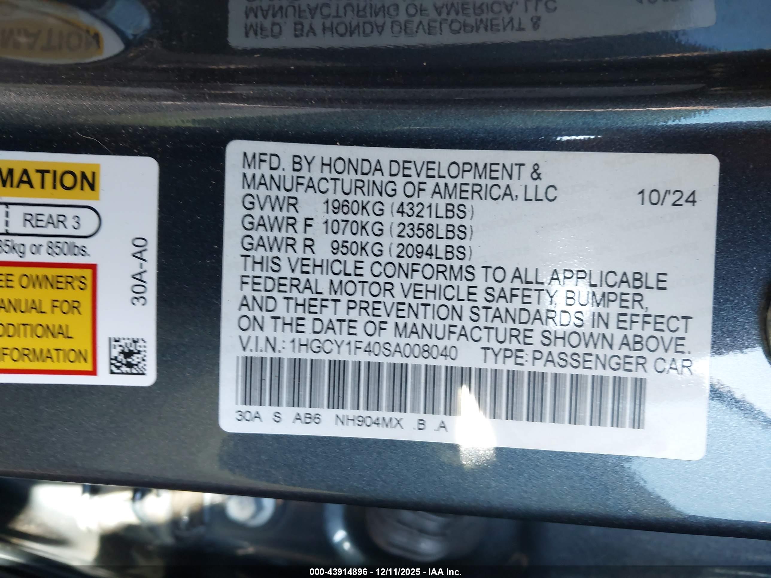 HONDA ACCORD image 9