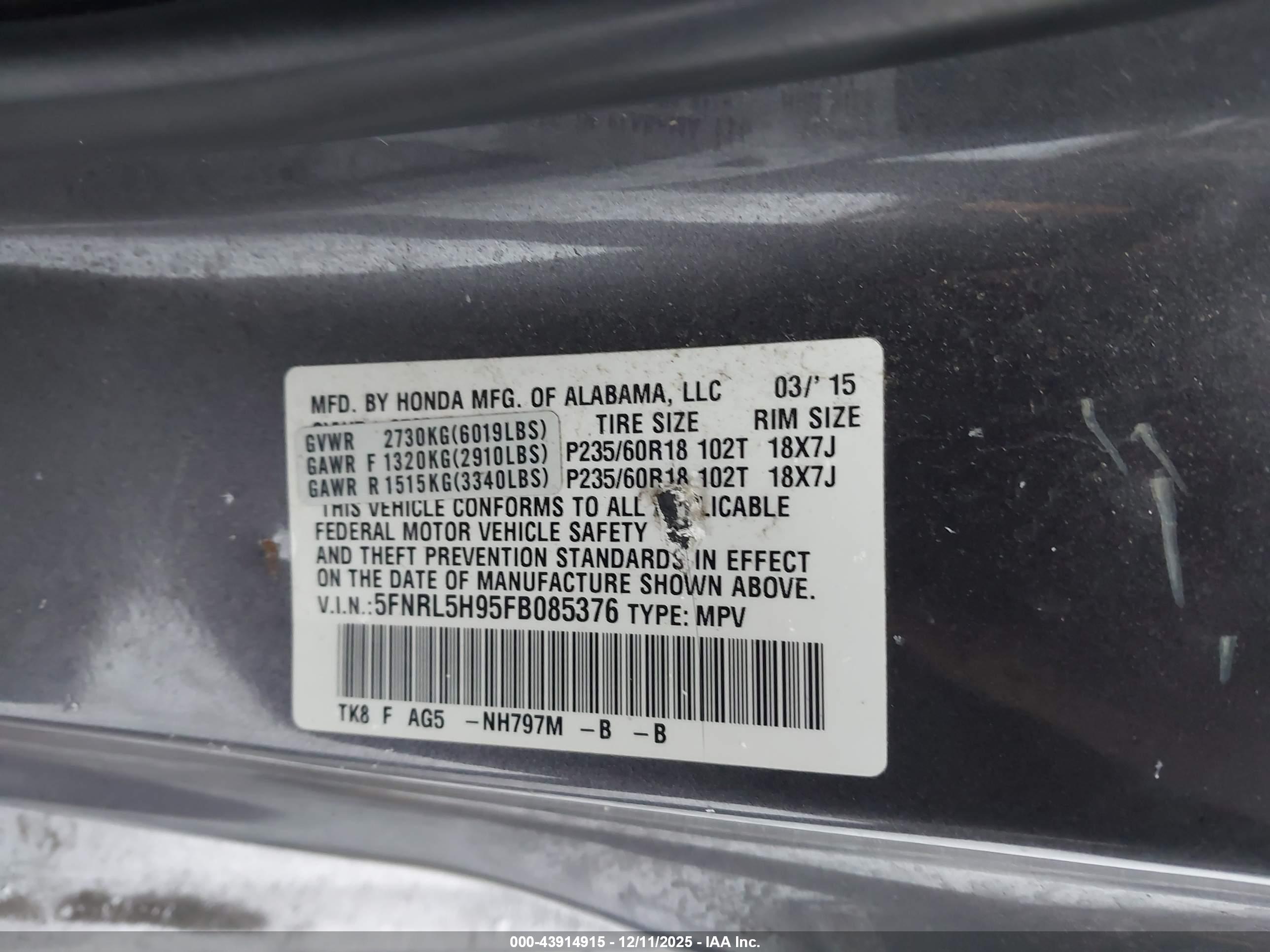 HONDA ODYSSEY image 9