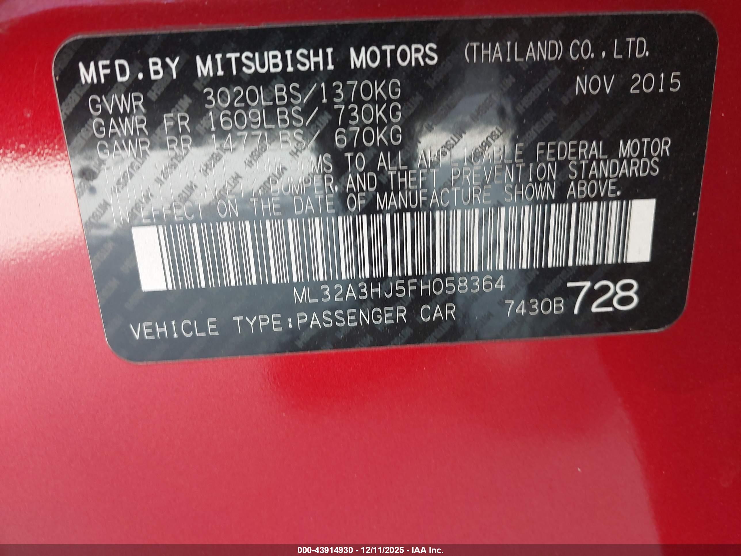 MITSUBISHI MIRAGE image 9