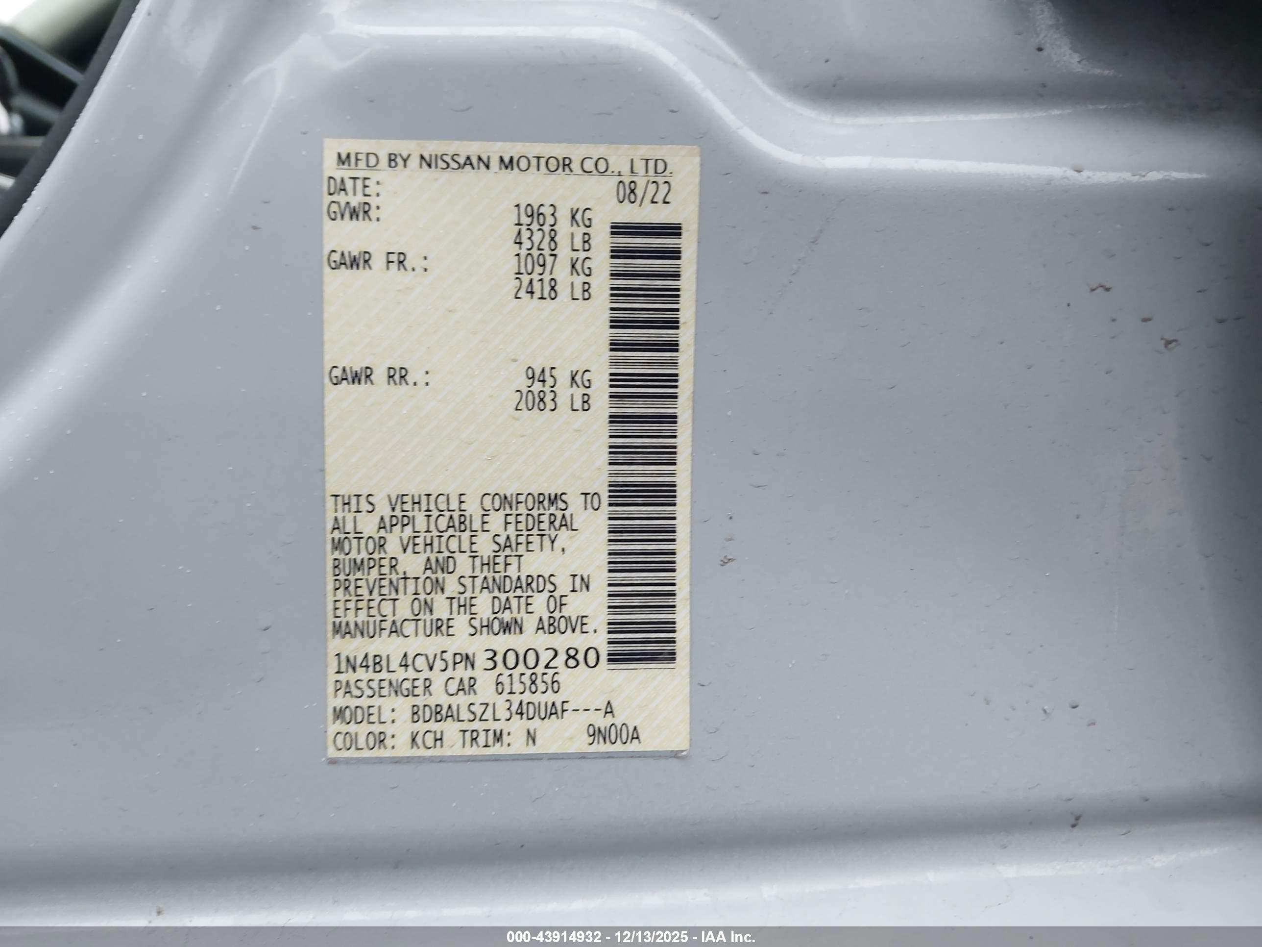 NISSAN ALTIMA image 9