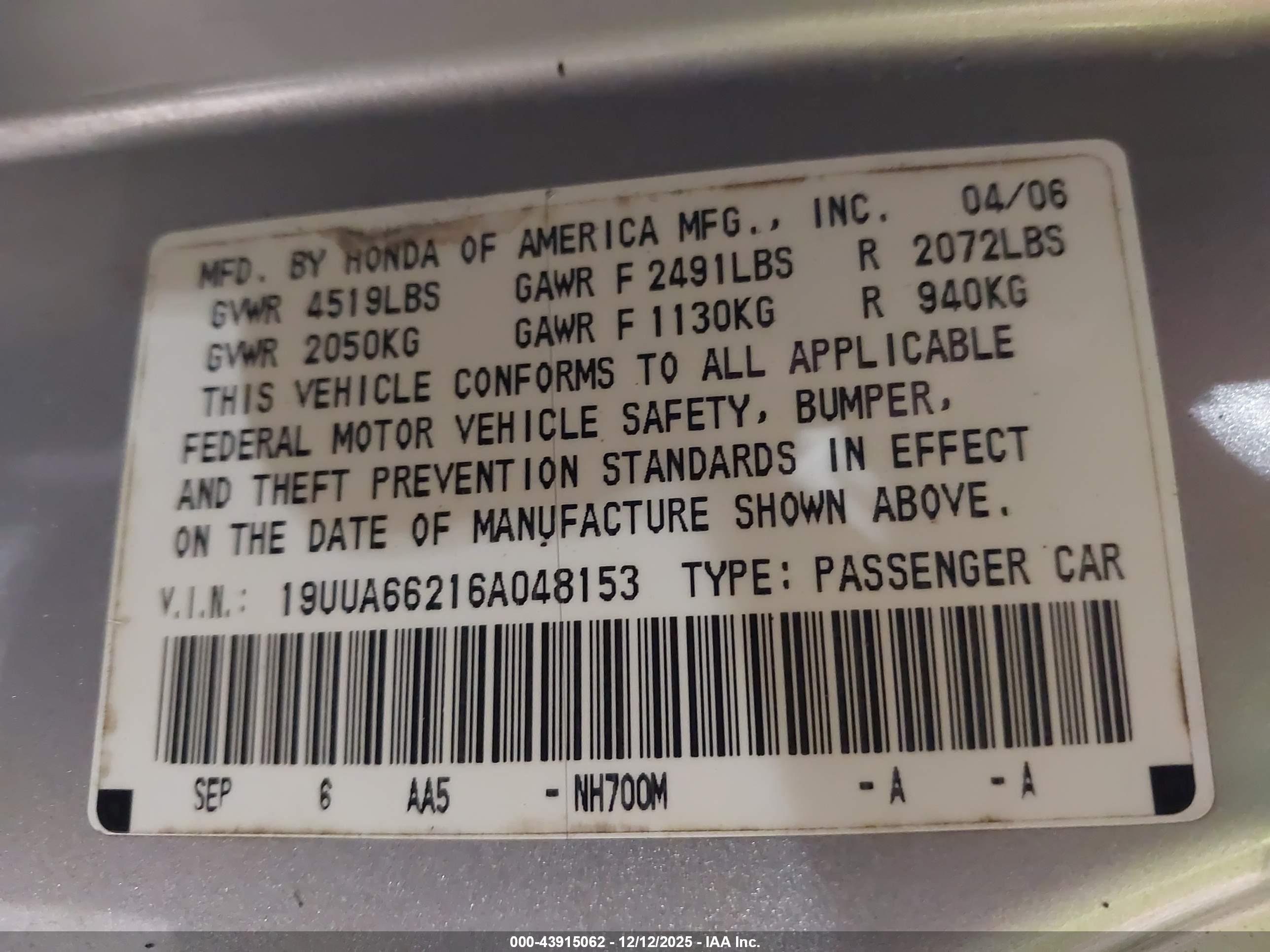 ACURA TL image 9