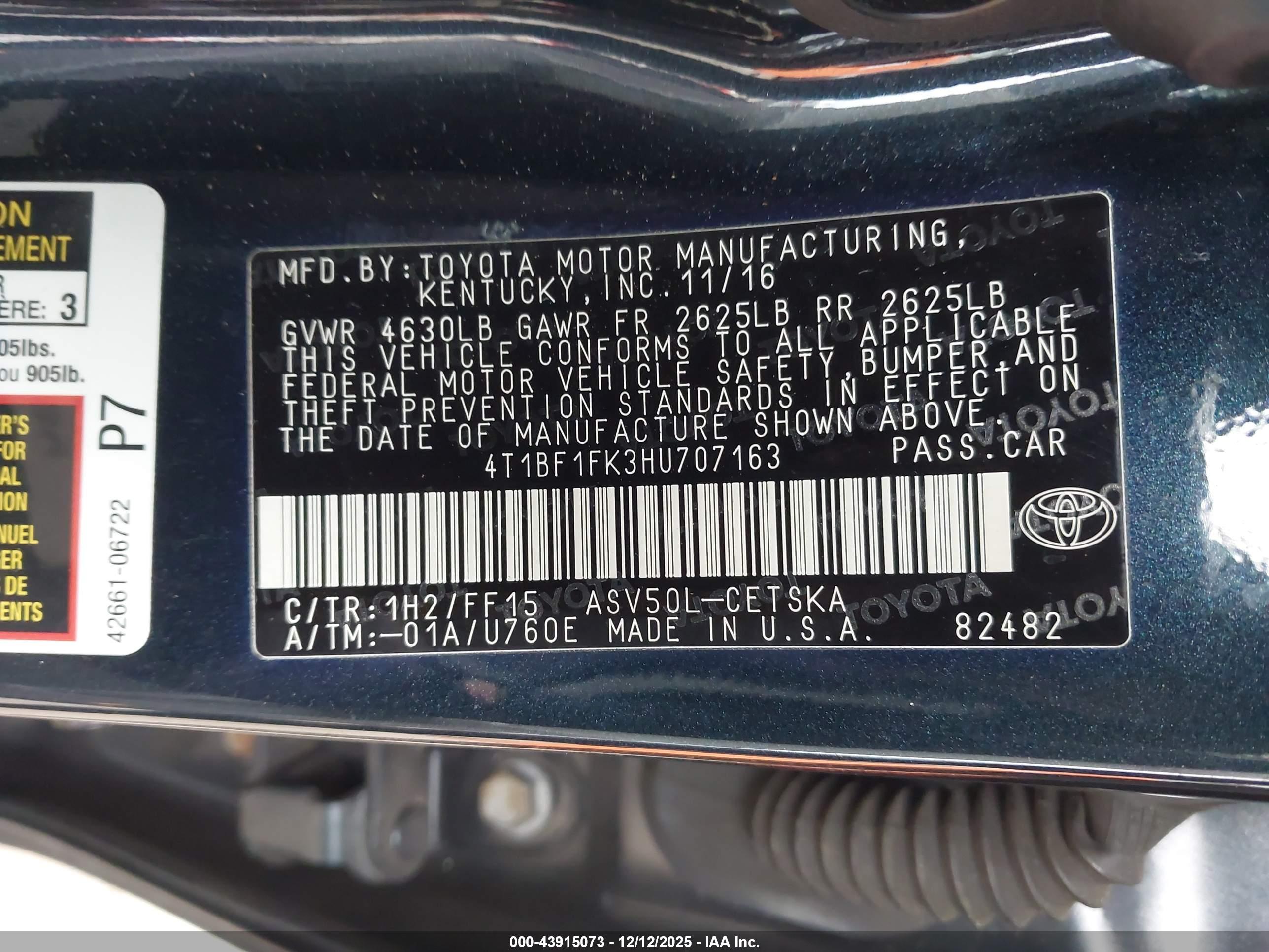 TOYOTA CAMRY image 9