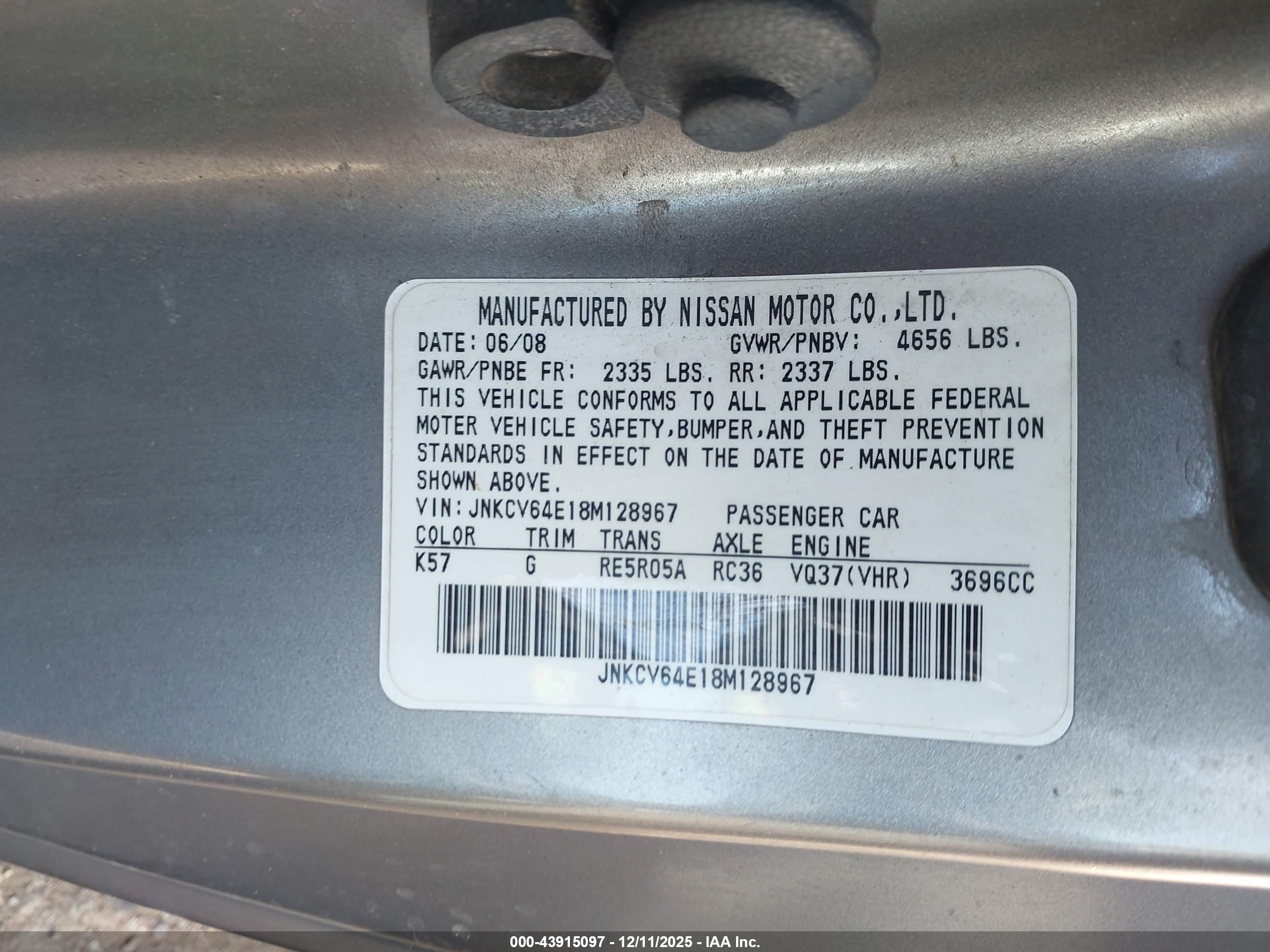 INFINITI G37 image 9