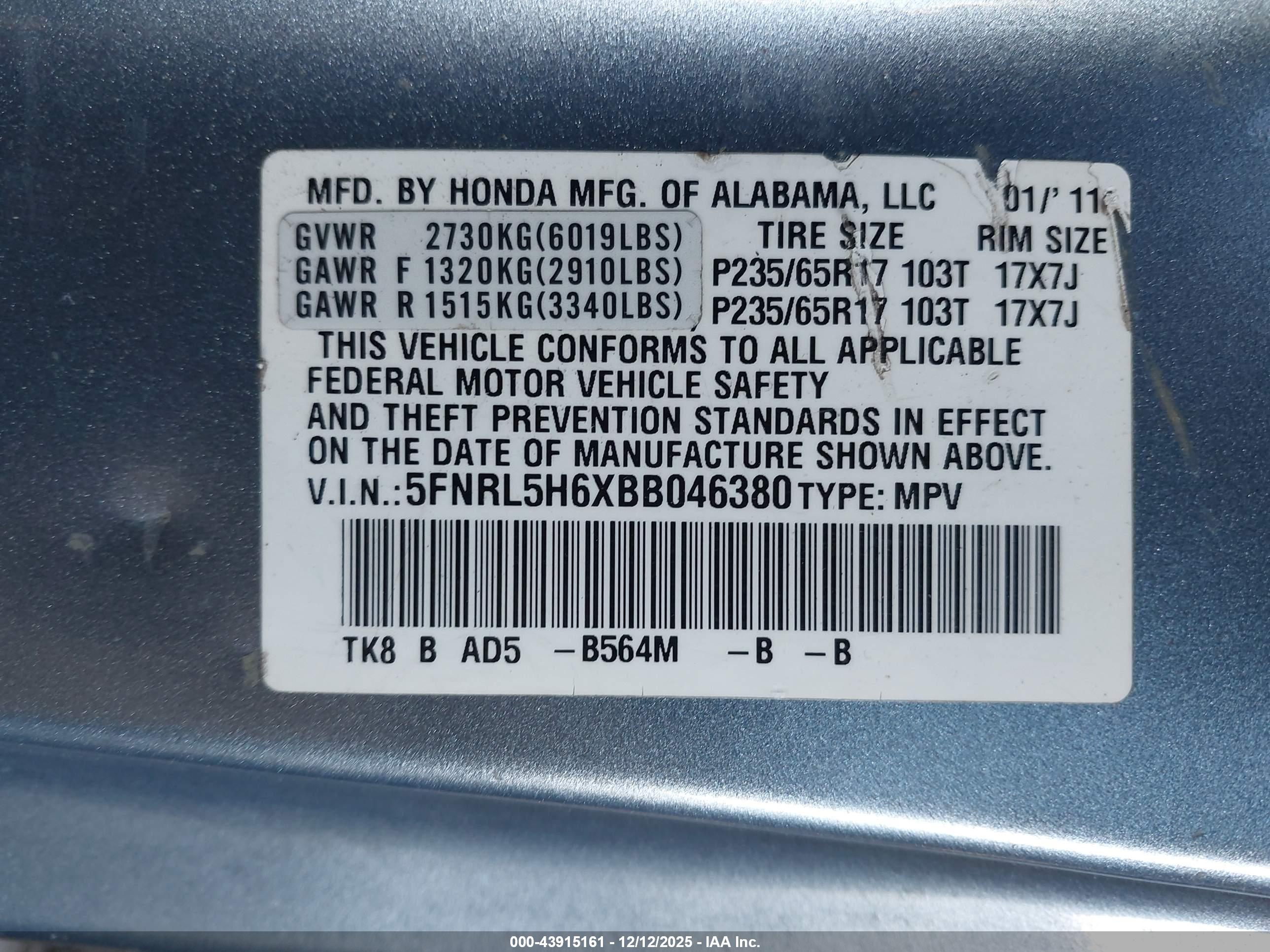 HONDA ODYSSEY image 9