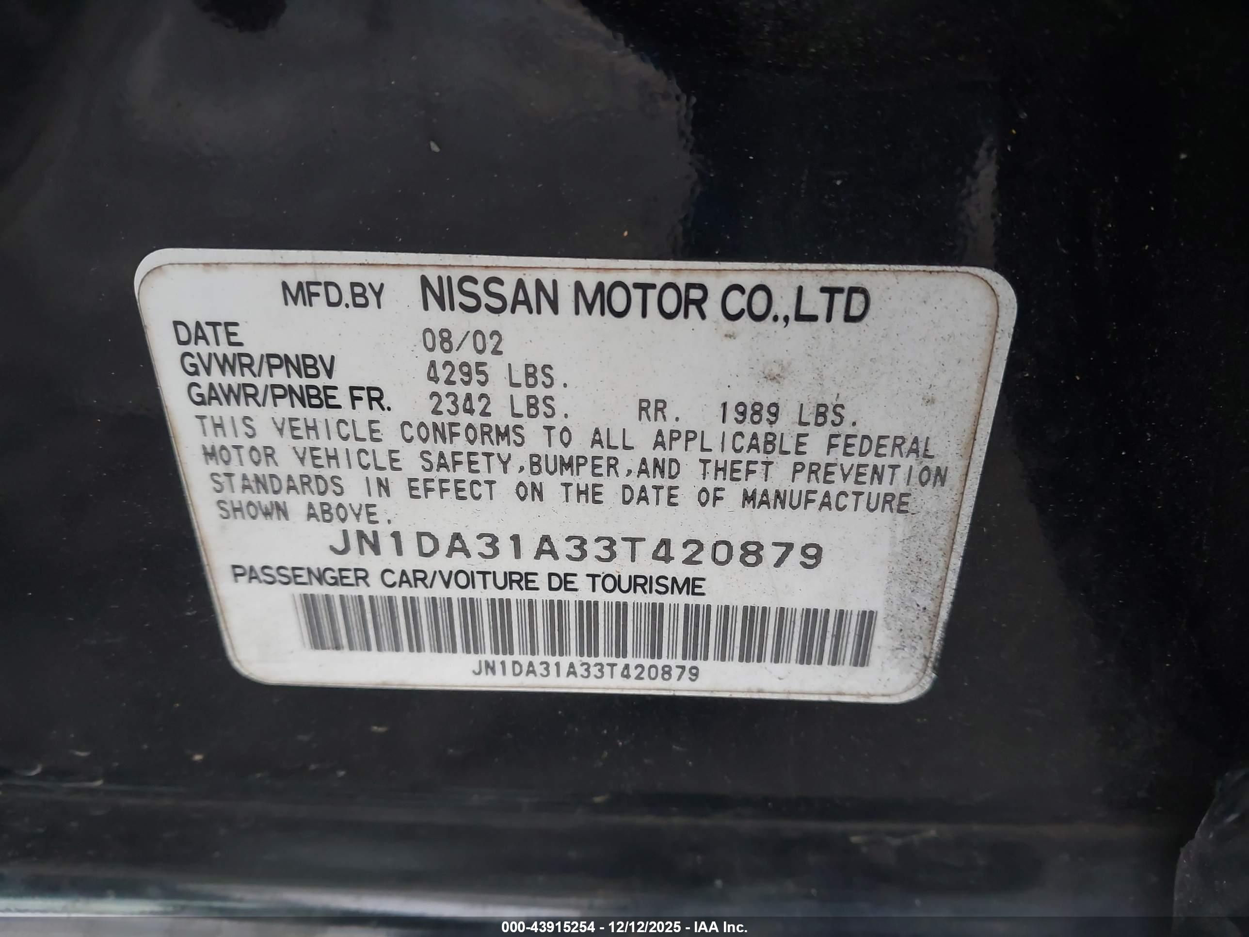 NISSAN MAXIMA image 9