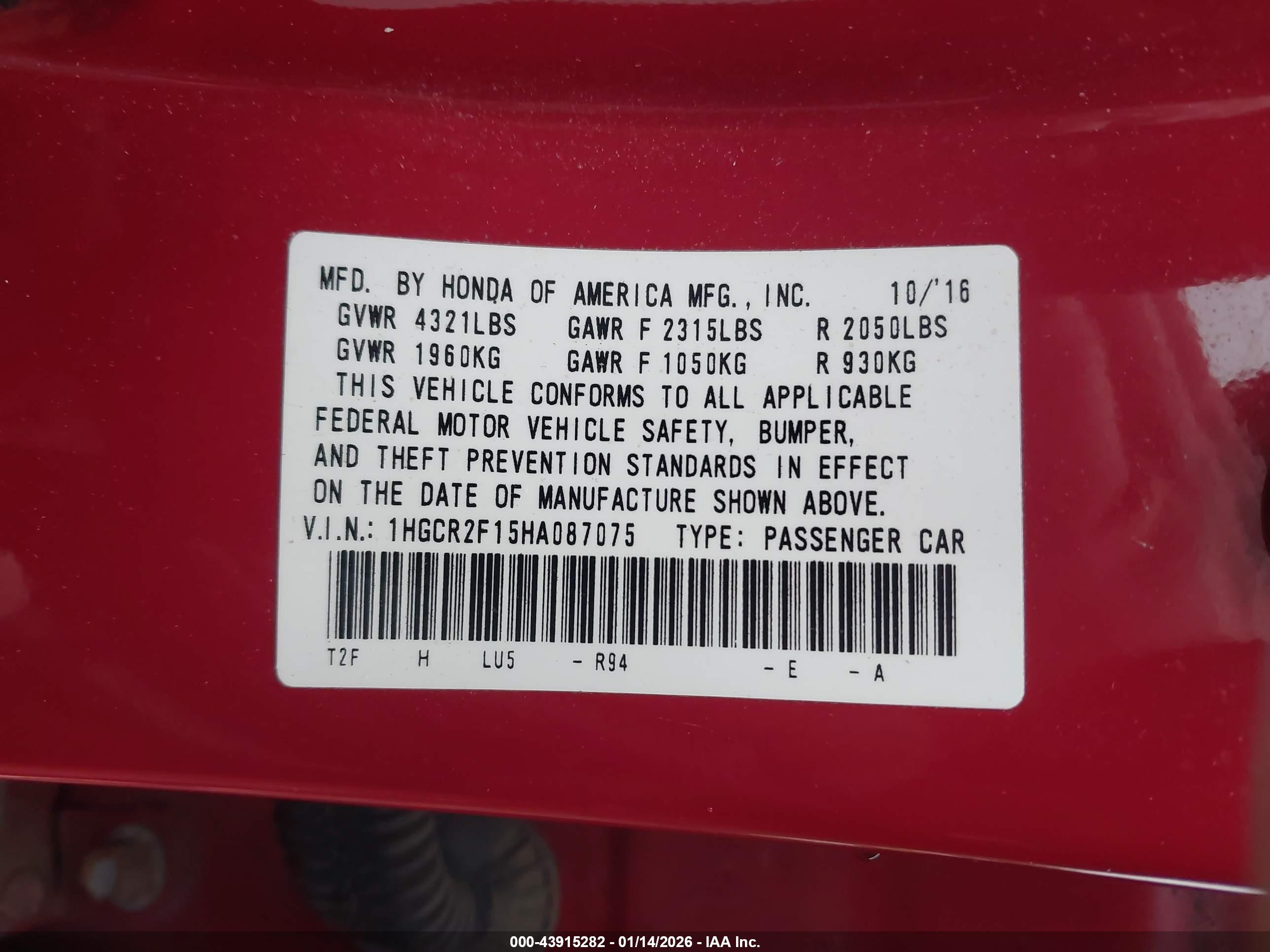 HONDA ACCORD image 9