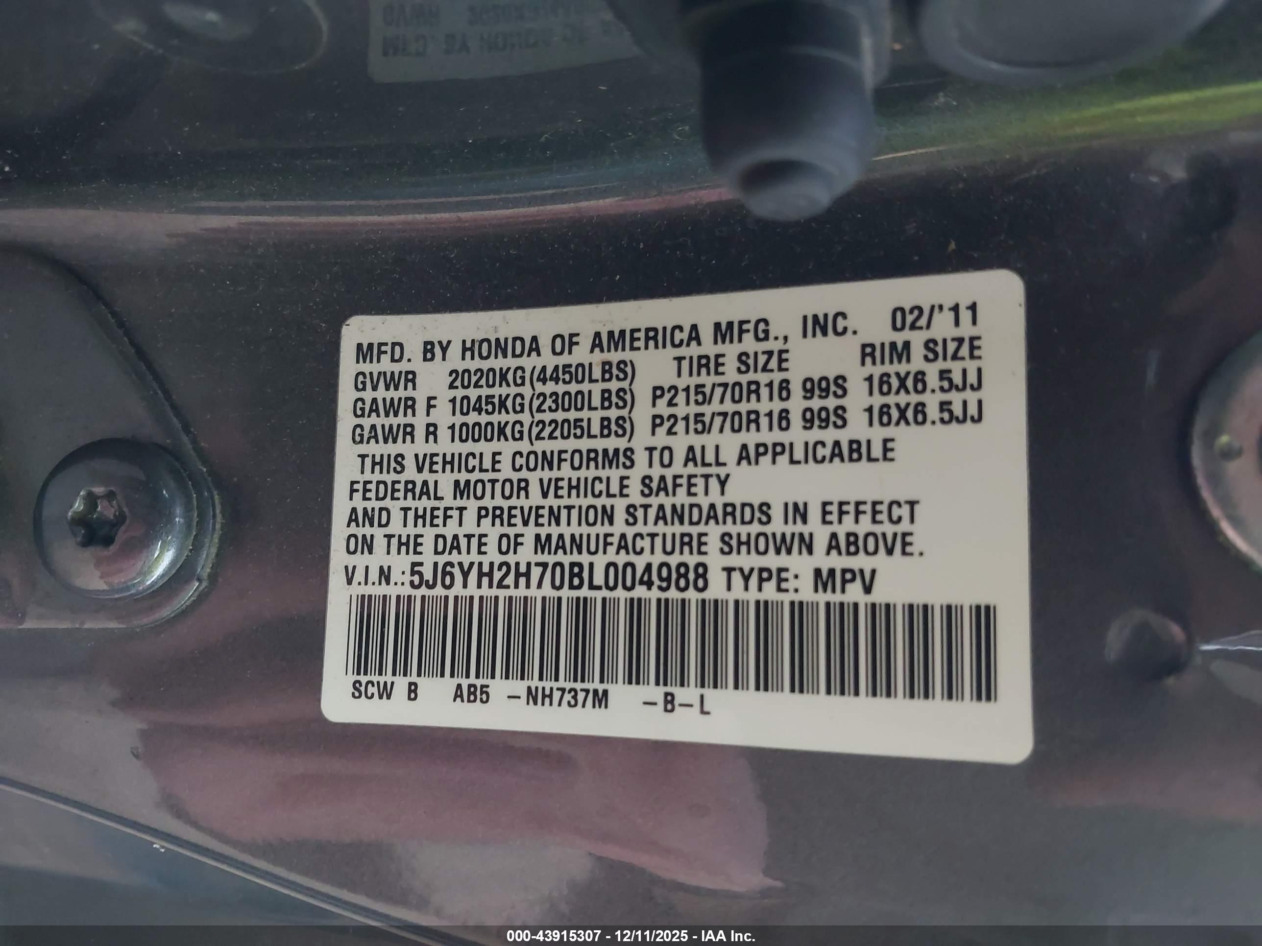 HONDA ELEMENT image 9