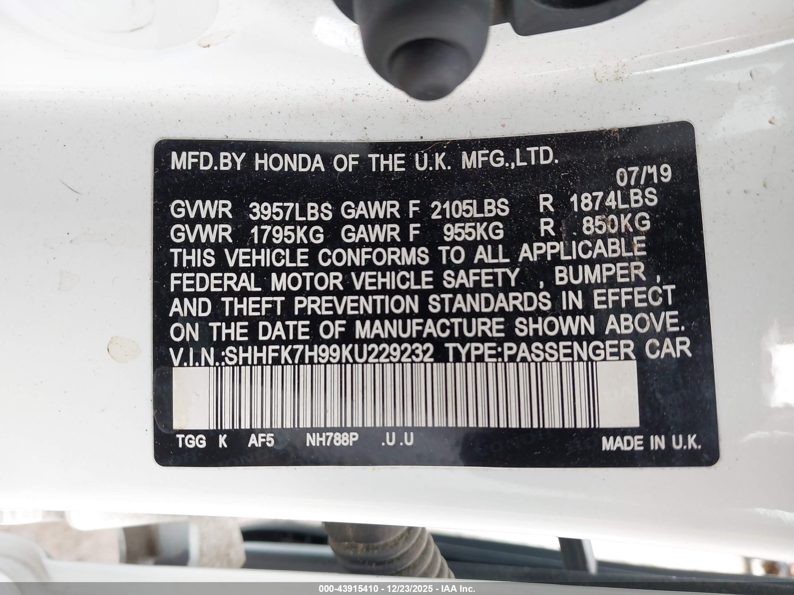 HONDA CIVIC image 9