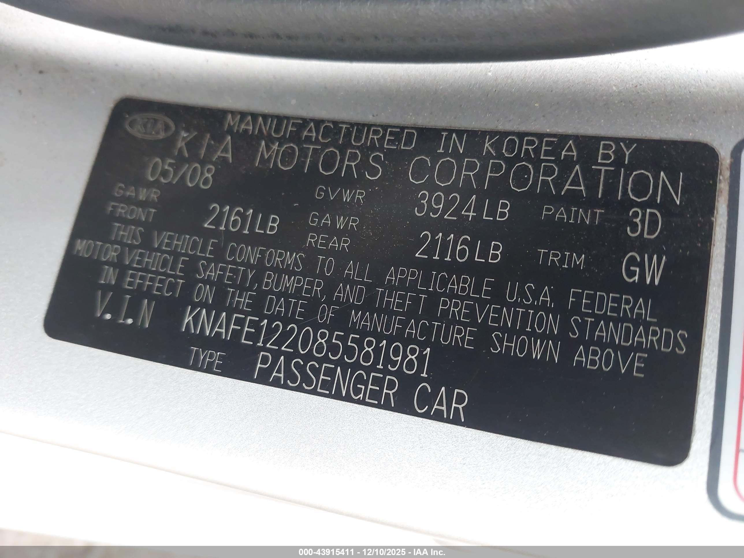 KIA SPECTRA image 9