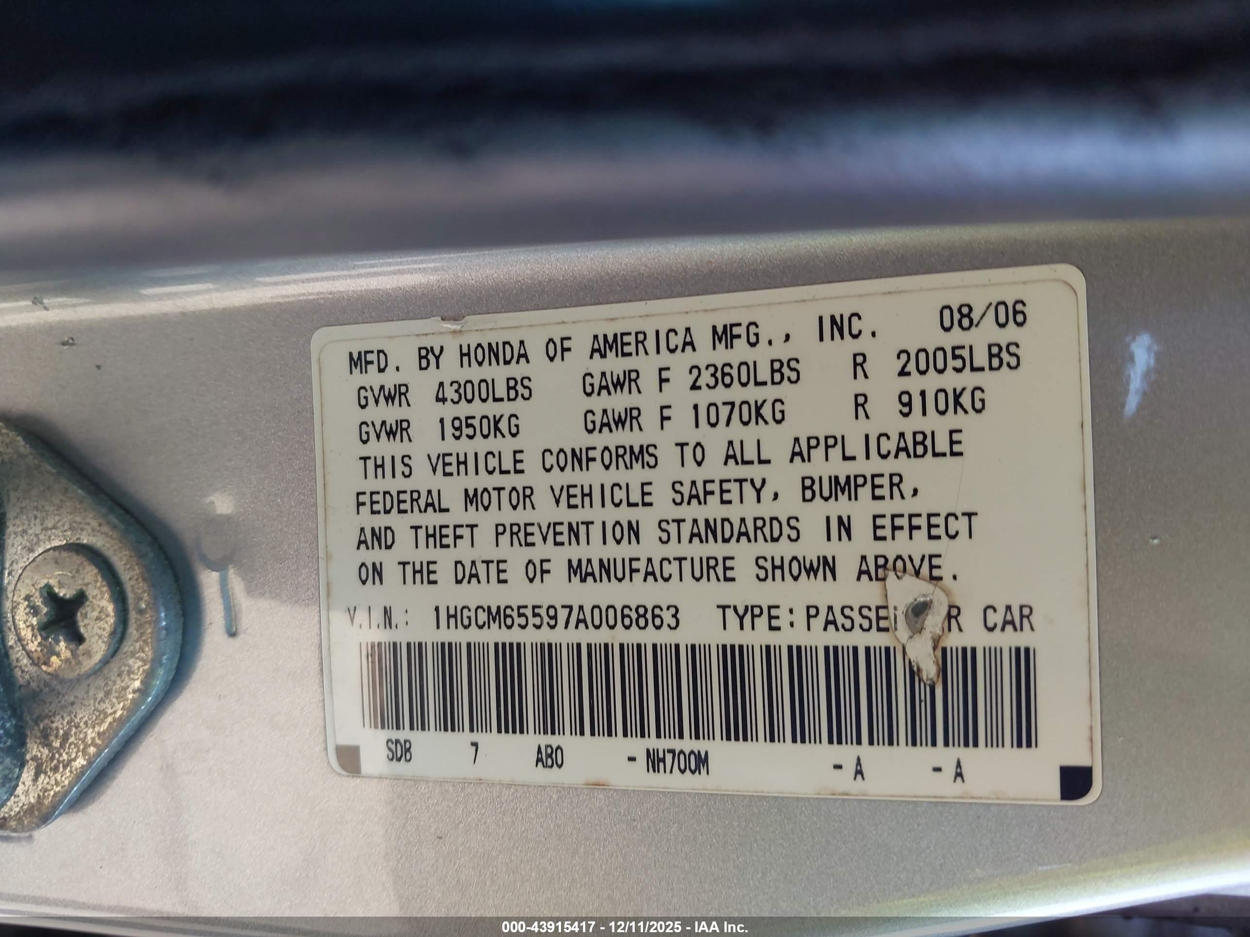 HONDA ACCORD image 9