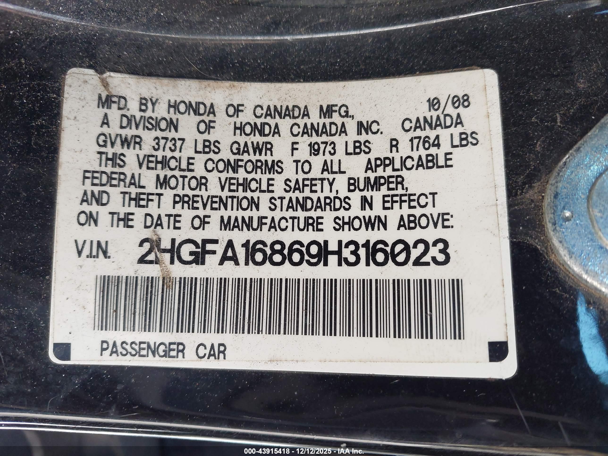 HONDA CIVIC image 9